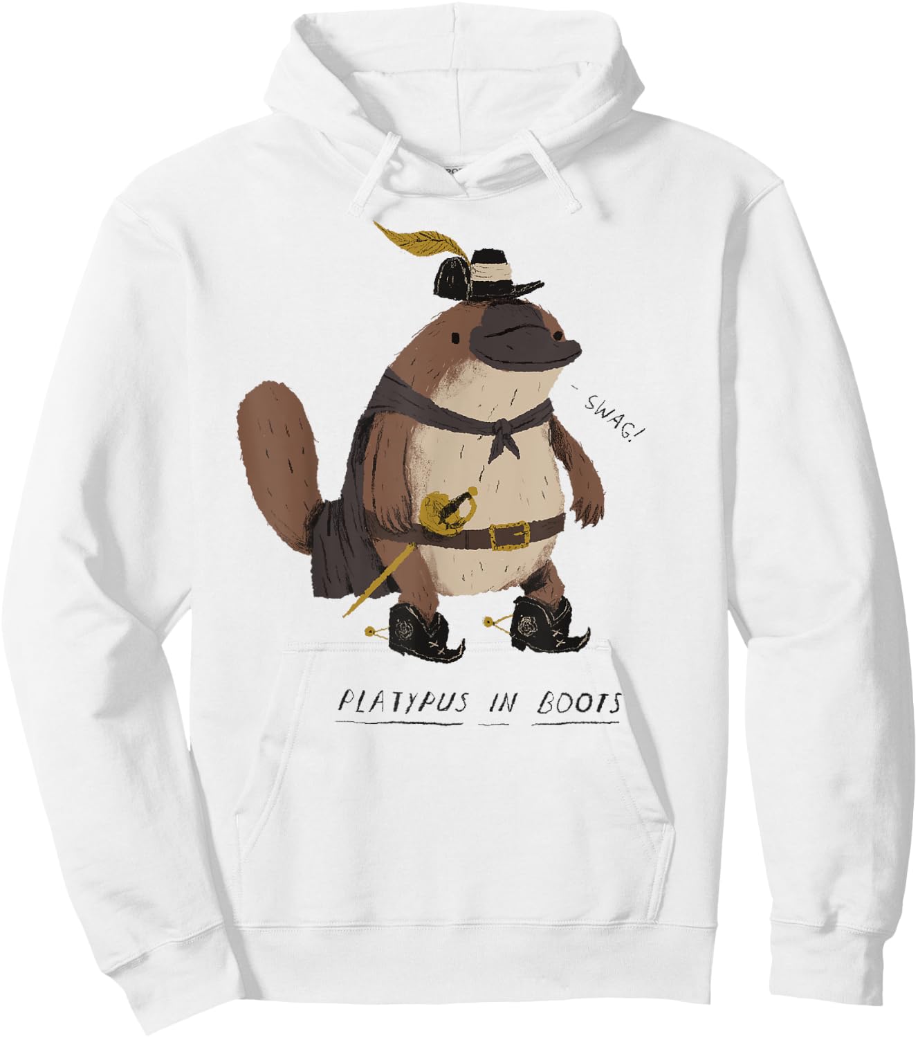 Platypus in Boots / Platypus ! Hoodie - Hoodie | White