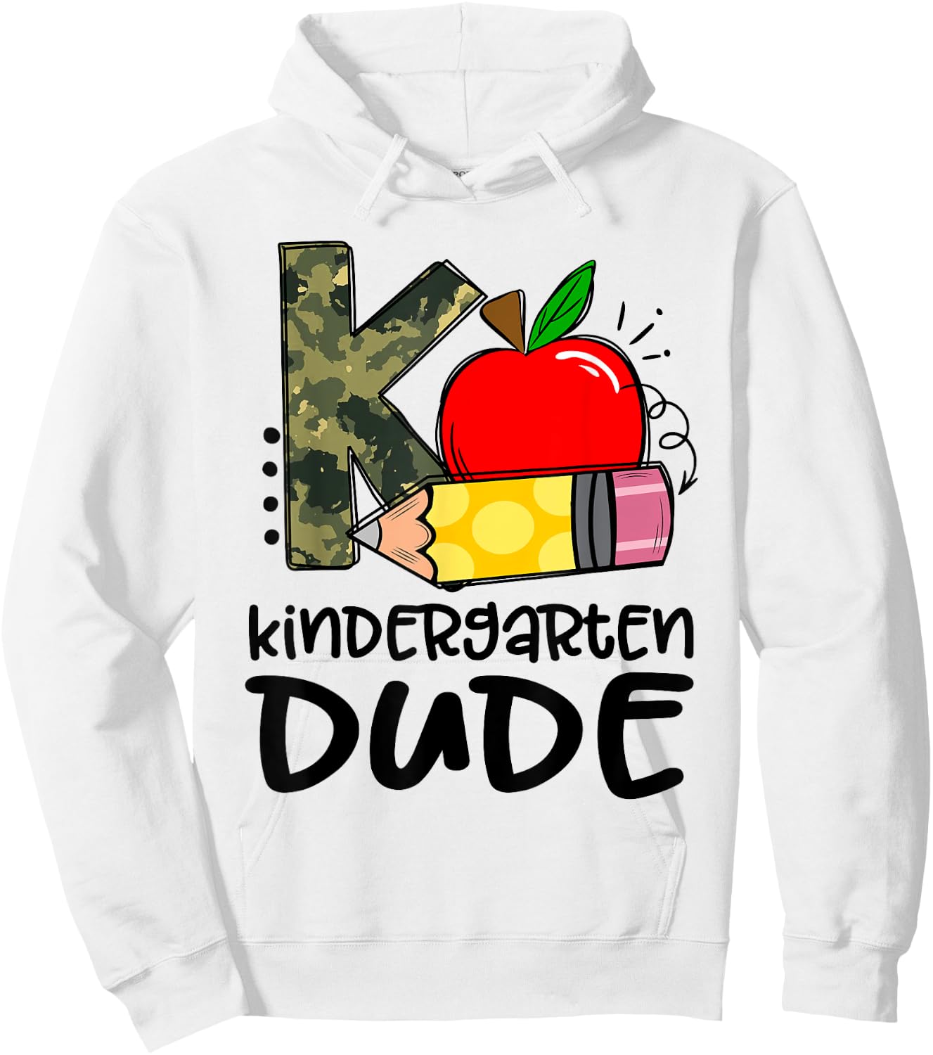 Kindergarten Dude Student Kindergarten Squad Back to School Hoodie - Hoodie | White