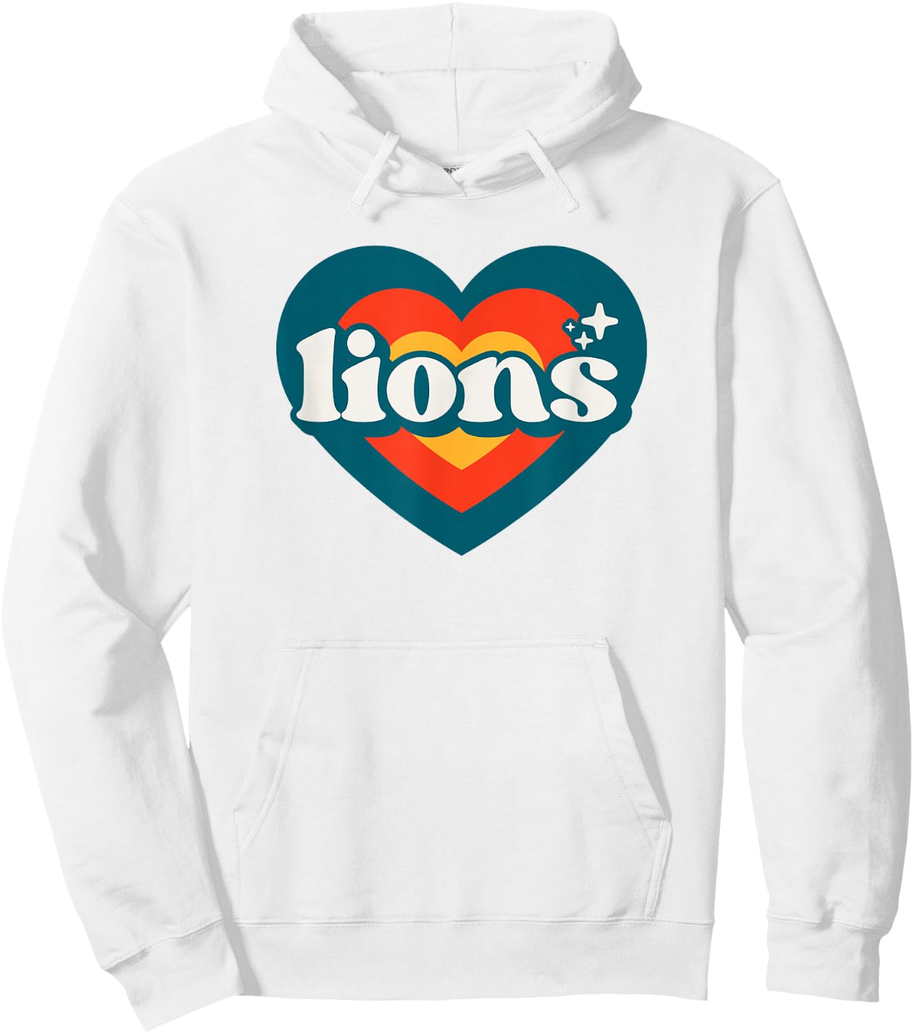 Vintage Lions High School Spirit Go Lions Pride Hoodie - Hoodie | White