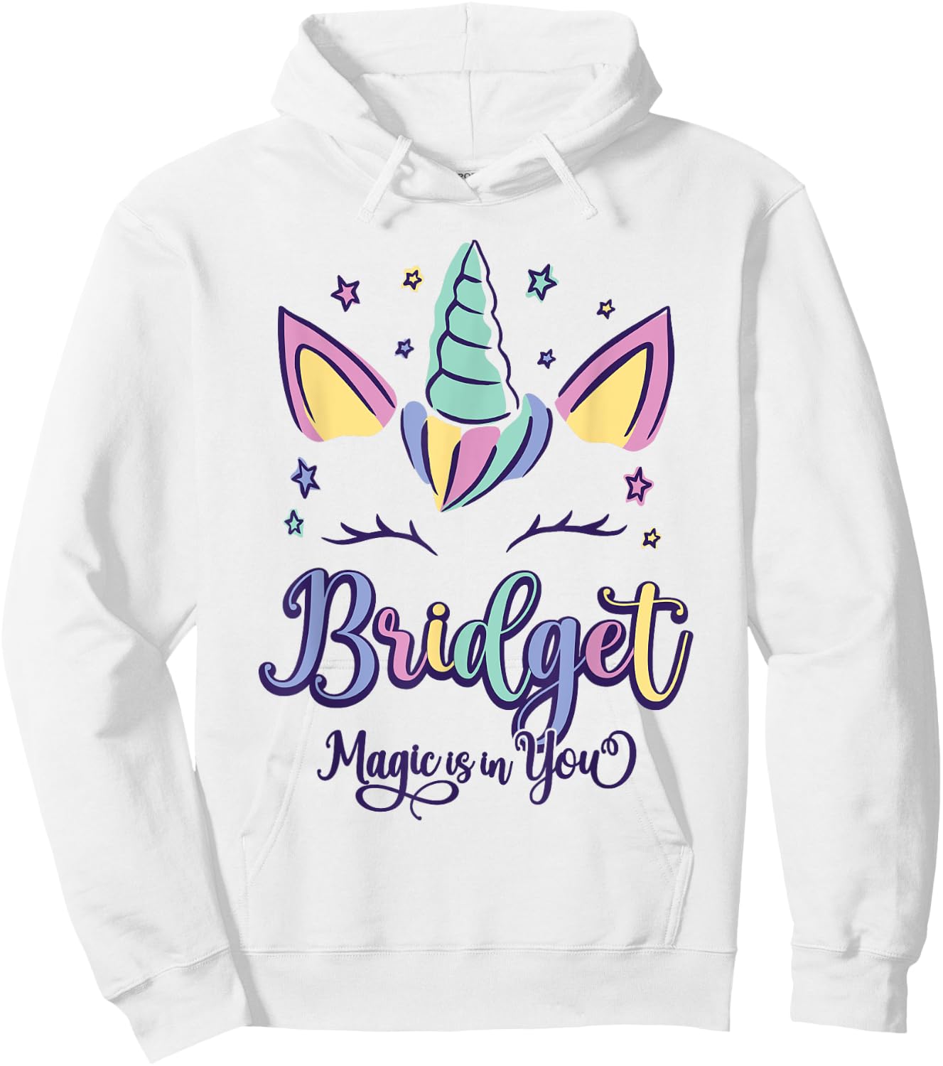 First Name Bridget Personalized I Love Bridget Hoodie - Hoodie | White