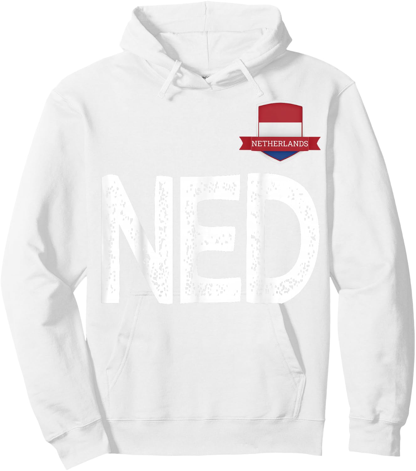 Nederland Netherlands Human-Flag Letter N E and D Nederland Hoodie - Hoodie | White