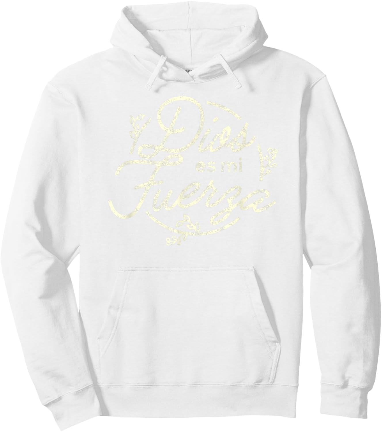Dios es me Fuerza Camisa | Christian Shirts in Spanish Hoodie - Hoodie | White