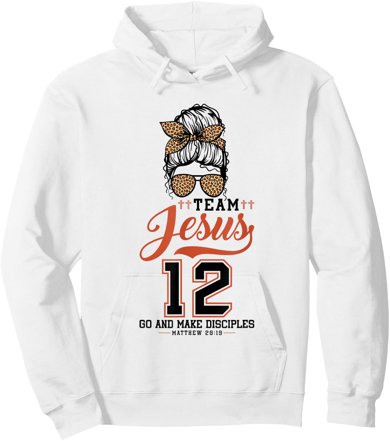 Jesus Baseball Team Jesus Christian Matthew 28:19 Verse Hoodie - Hoodie | White