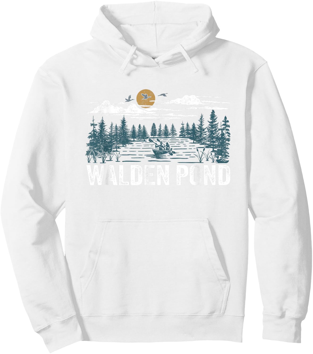 Walden Pond Massachusetts Hoodie - Hoodie | White