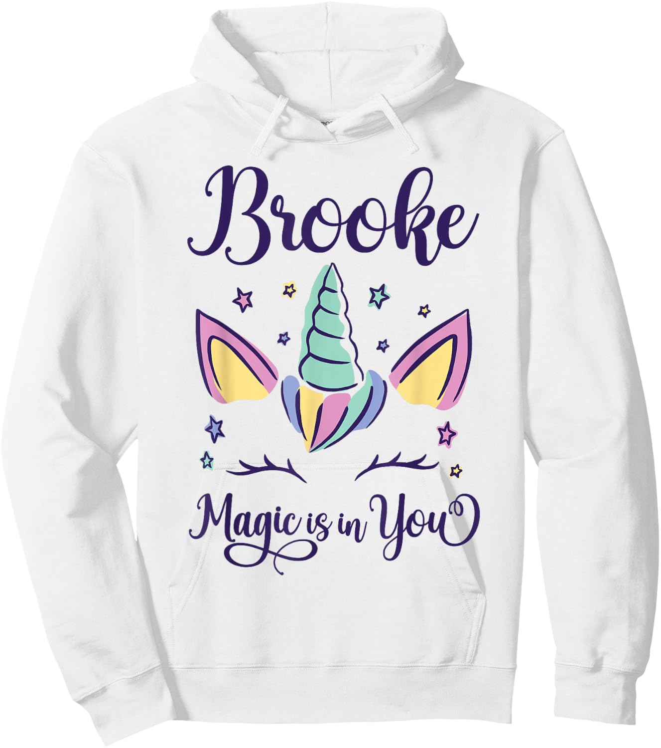 First Name Brooke Personalized I Love Brooke Hoodie - Hoodie | White