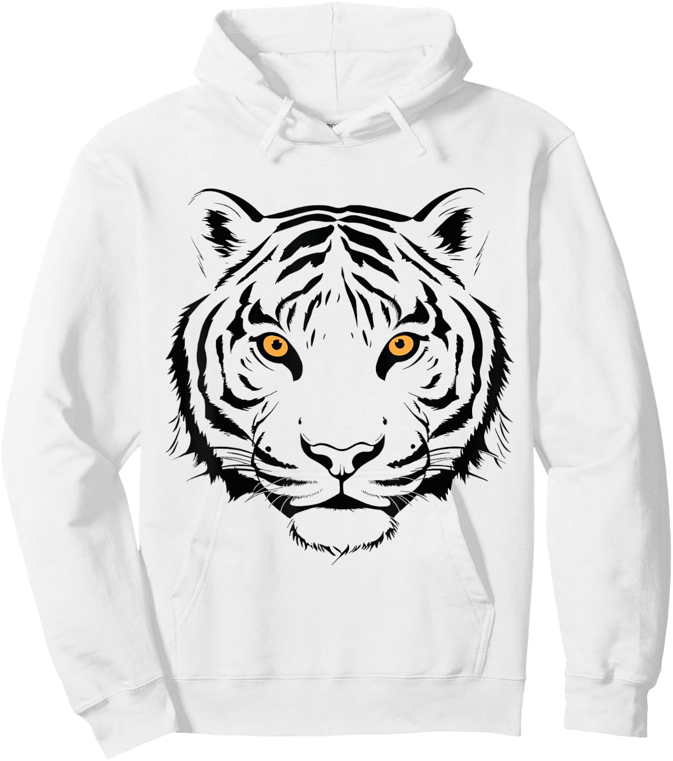 Orange Tiger Face Wild Animal Women Men Orange Tiger Head Hoodie - Hoodie | White