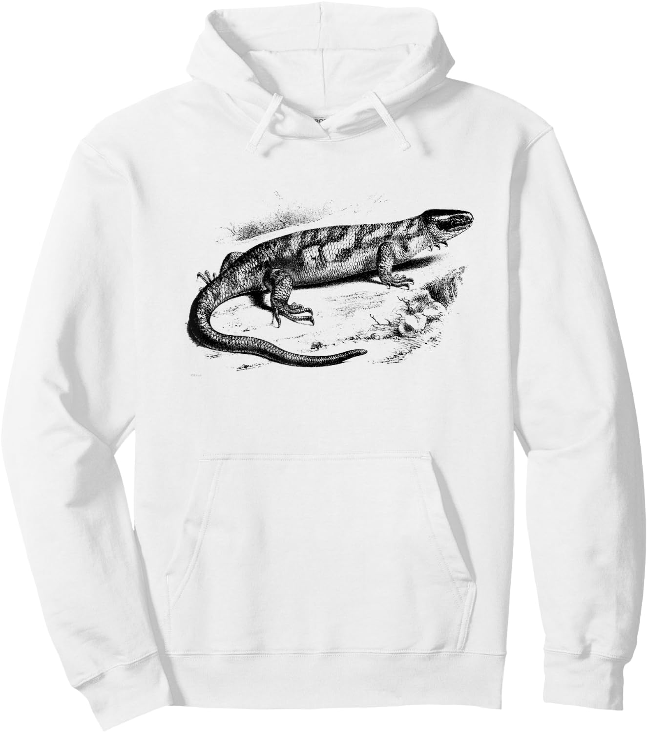 Solomon Island Skink Lizard Vintage Herpetology Hoodie - Hoodie | White