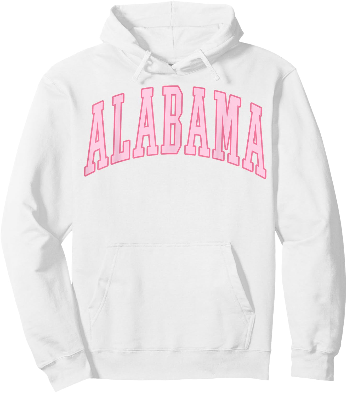 Alabama Vintage Preppy Varsity Pink Sports Hoodie - Hoodie | White