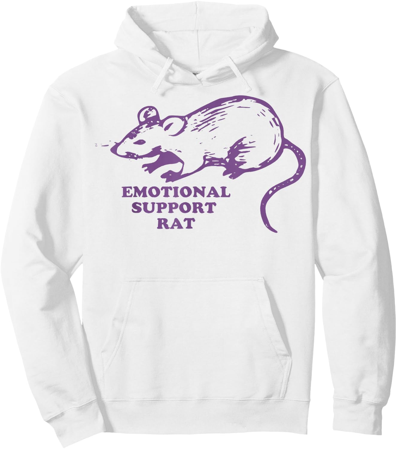 Emotional Support Rat Hoodie - Hoodie | White