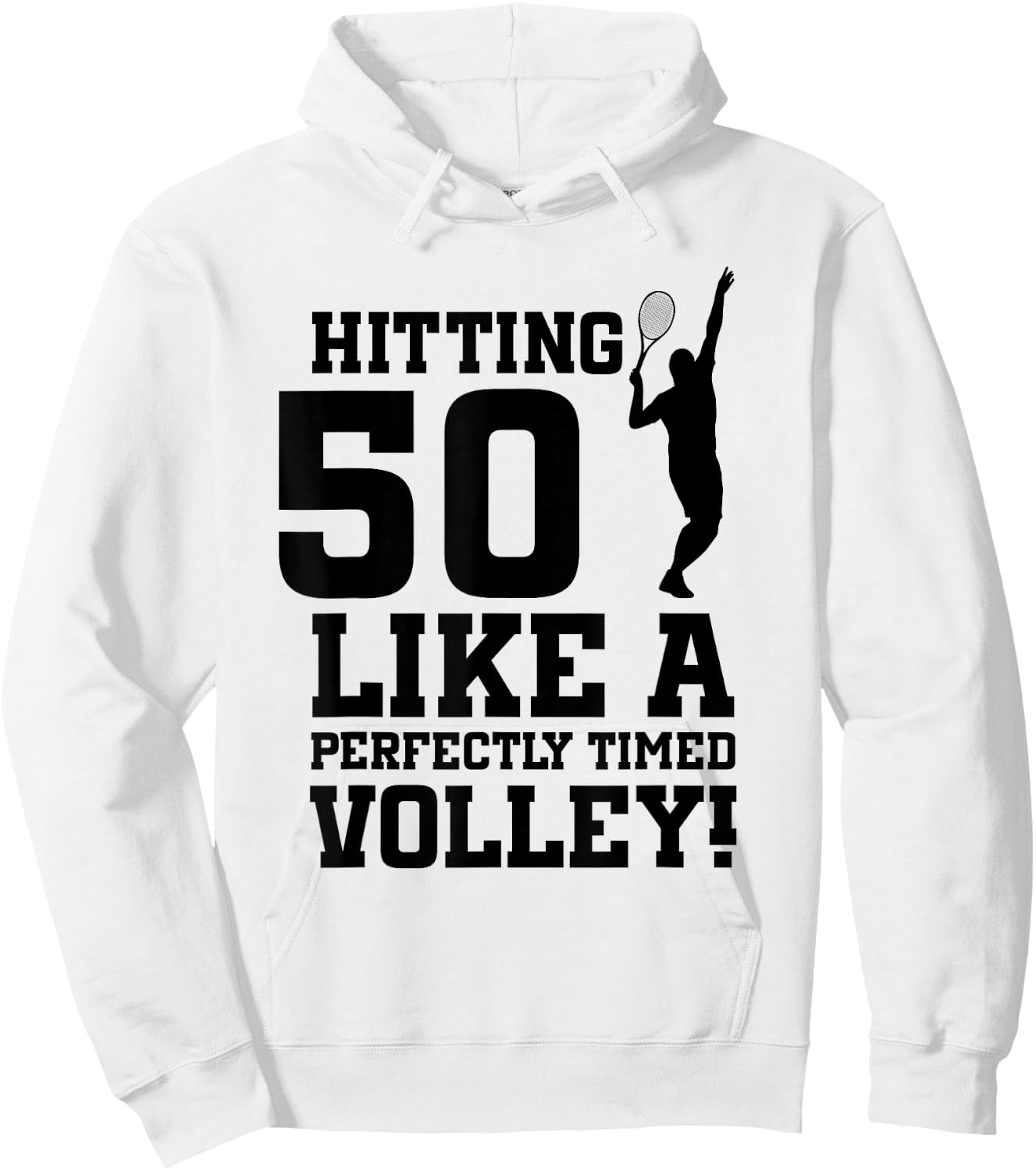 50th Birthday Tennis 50 Years Old Tennis Player Birthday Hoodie - Hoodie | White