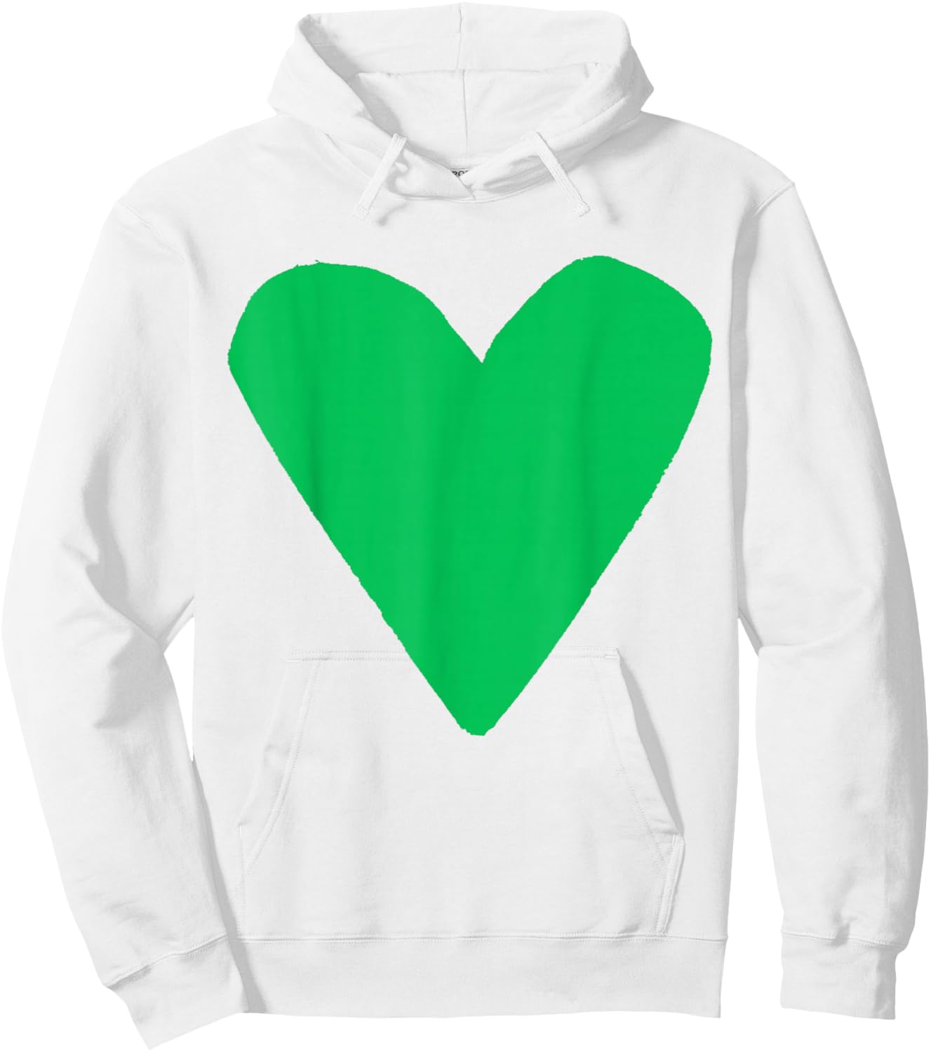 Green Heart Pink Hoodie - Hoodie | White