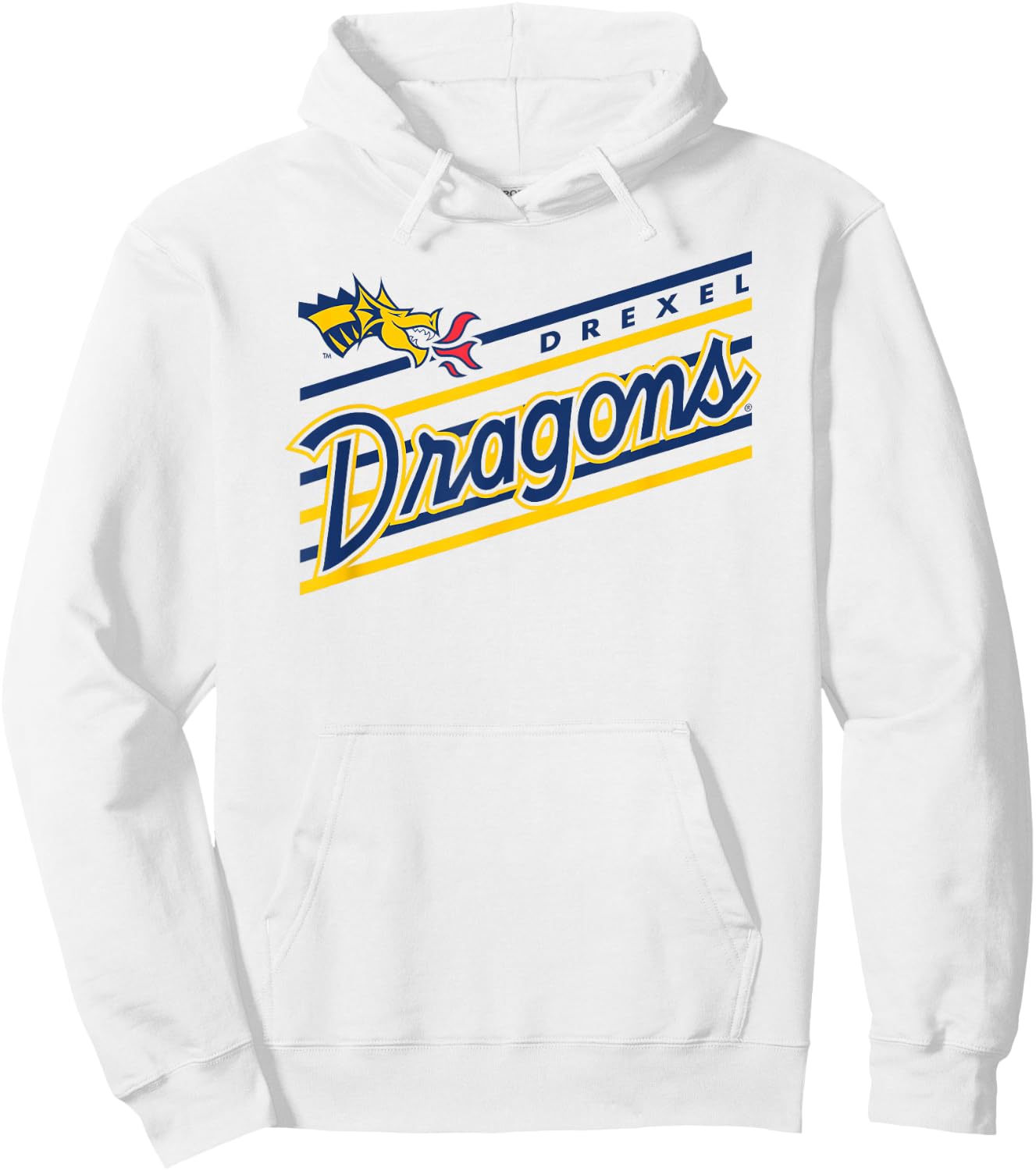 Drexel Dragons Retro Performer White Officially Licensed Hoodie - Hoodie | White