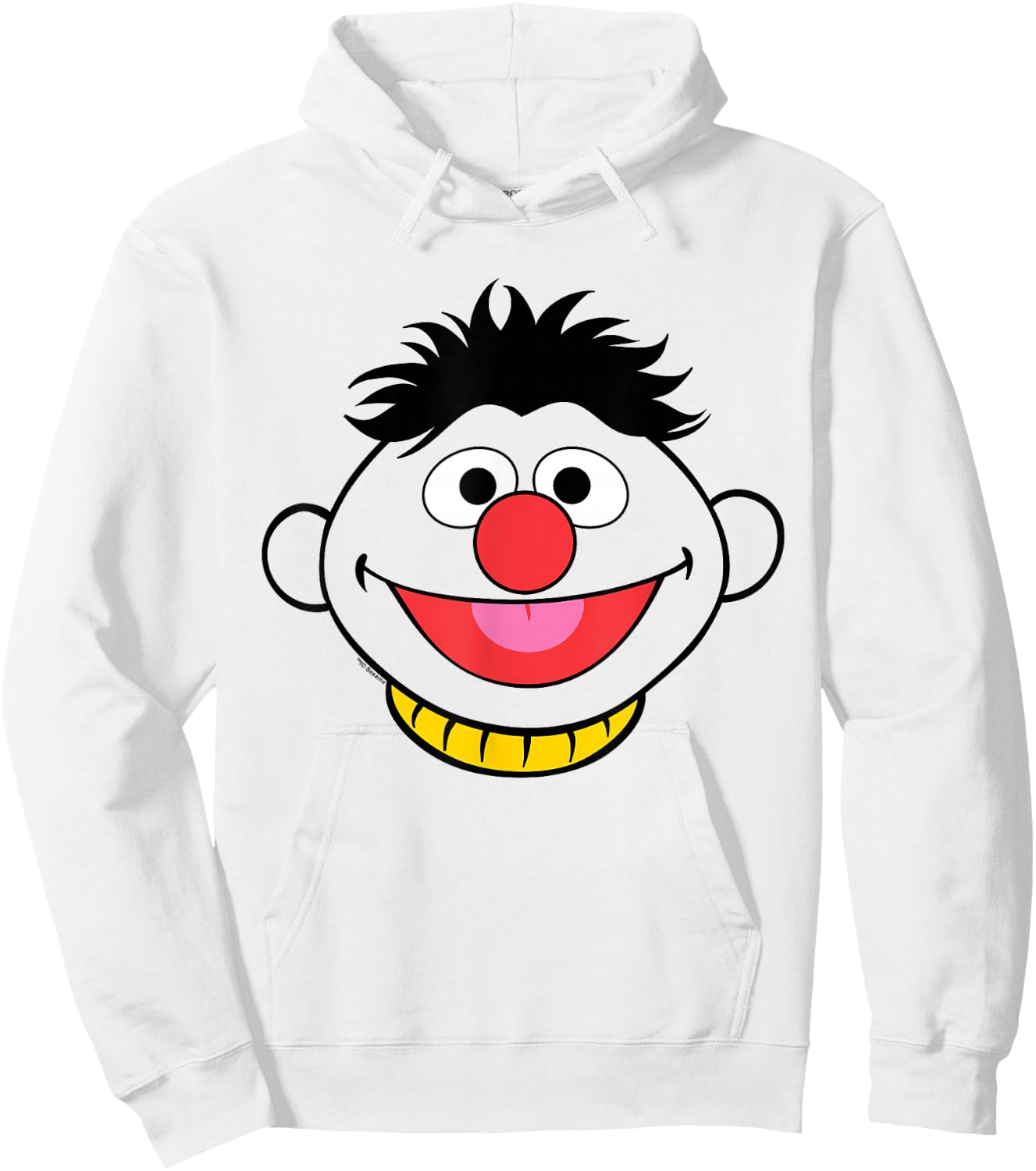 Sesame Street Ernie Full Face Halloween Costume Hoodie - Hoodie | White