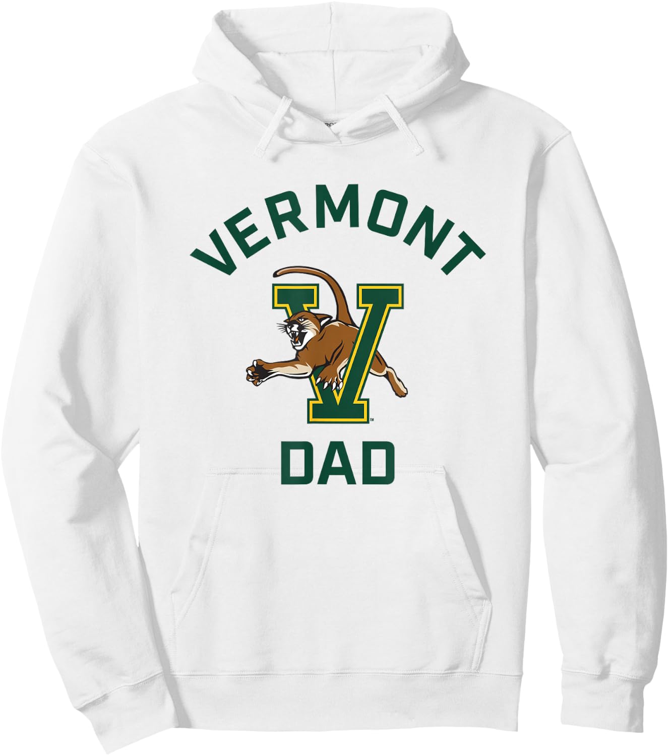 University of Vermont Catamounts Arched Dad Hoodie - Hoodie | White