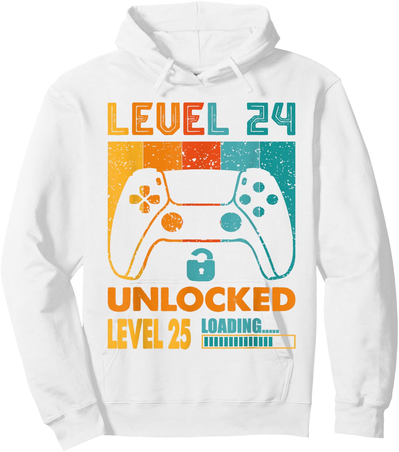 Funny Level 24 Unlocked Video Gamer 24 Years Old 24 Birthday Hoodie - Hoodie | White