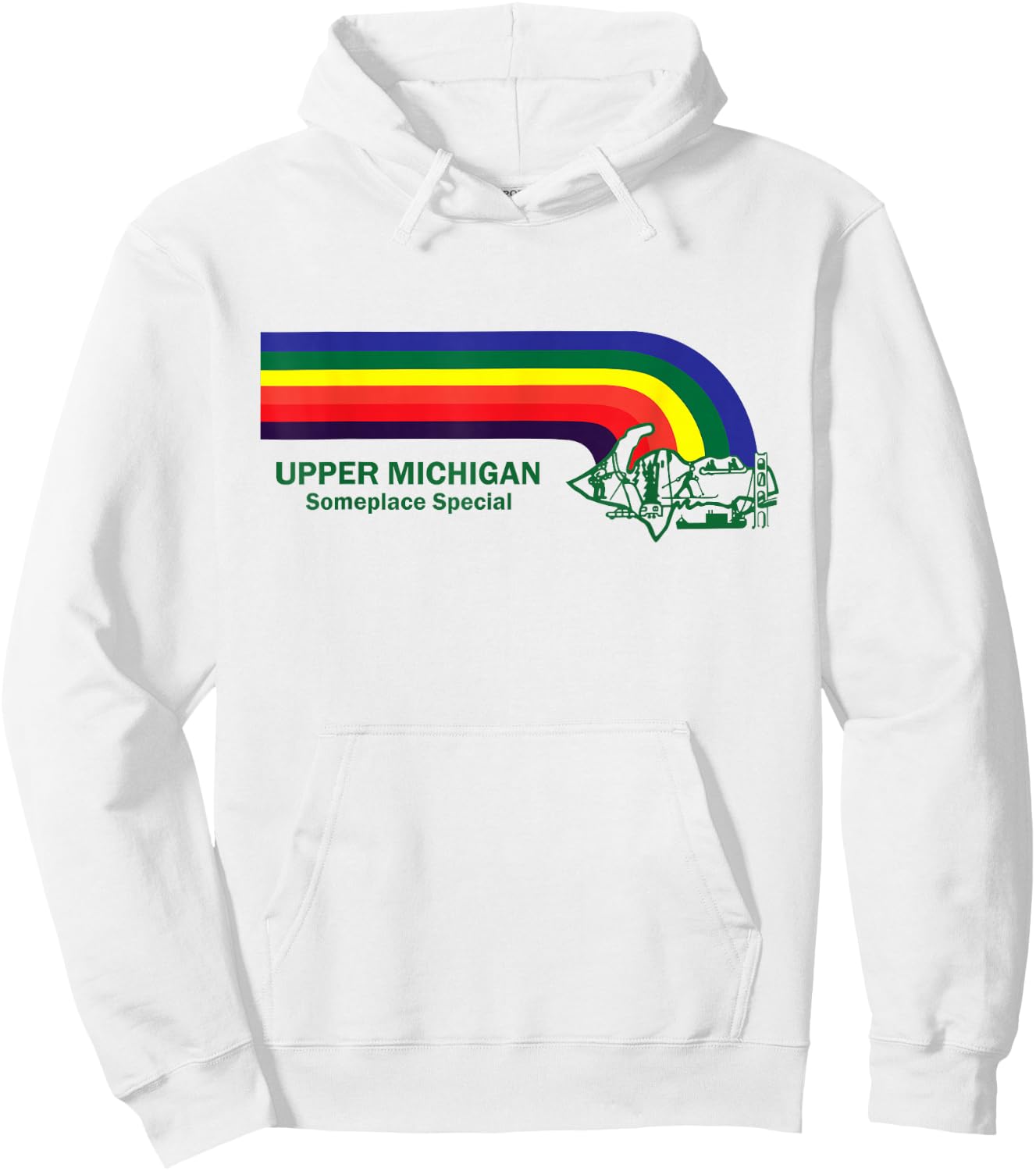 Upper Michigan Someplace Special Throwback for UP Lovers Hoodie - Hoodie | White