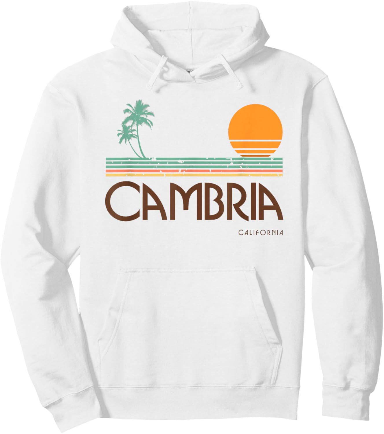 Vintage Cambria California Hoodie - Hoodie | White