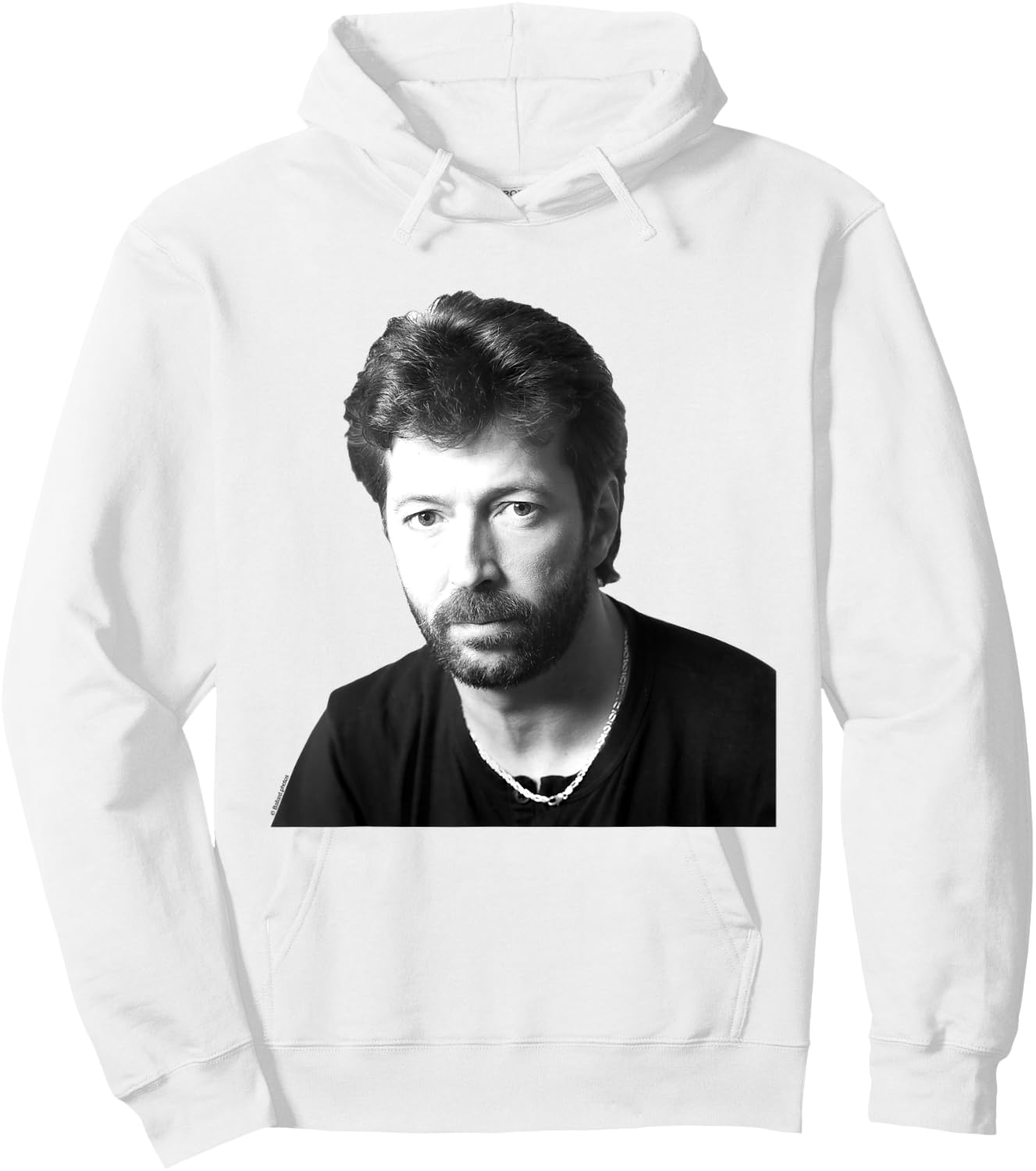 Eric Clapton Portrait 1985 By Allan Ballard Hoodie - Hoodie | White