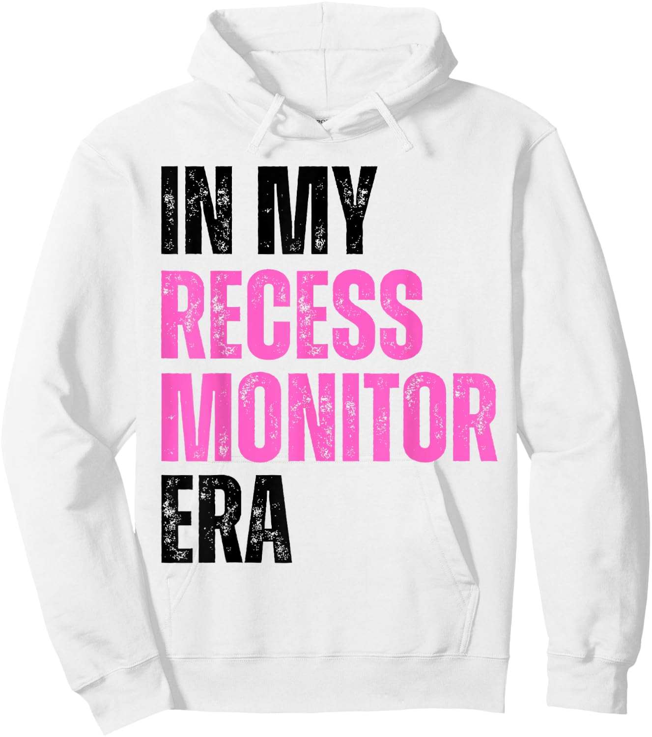 Vintage In My Recess Monitor Era Recess Crew Back To School Hoodie - Hoodie | White