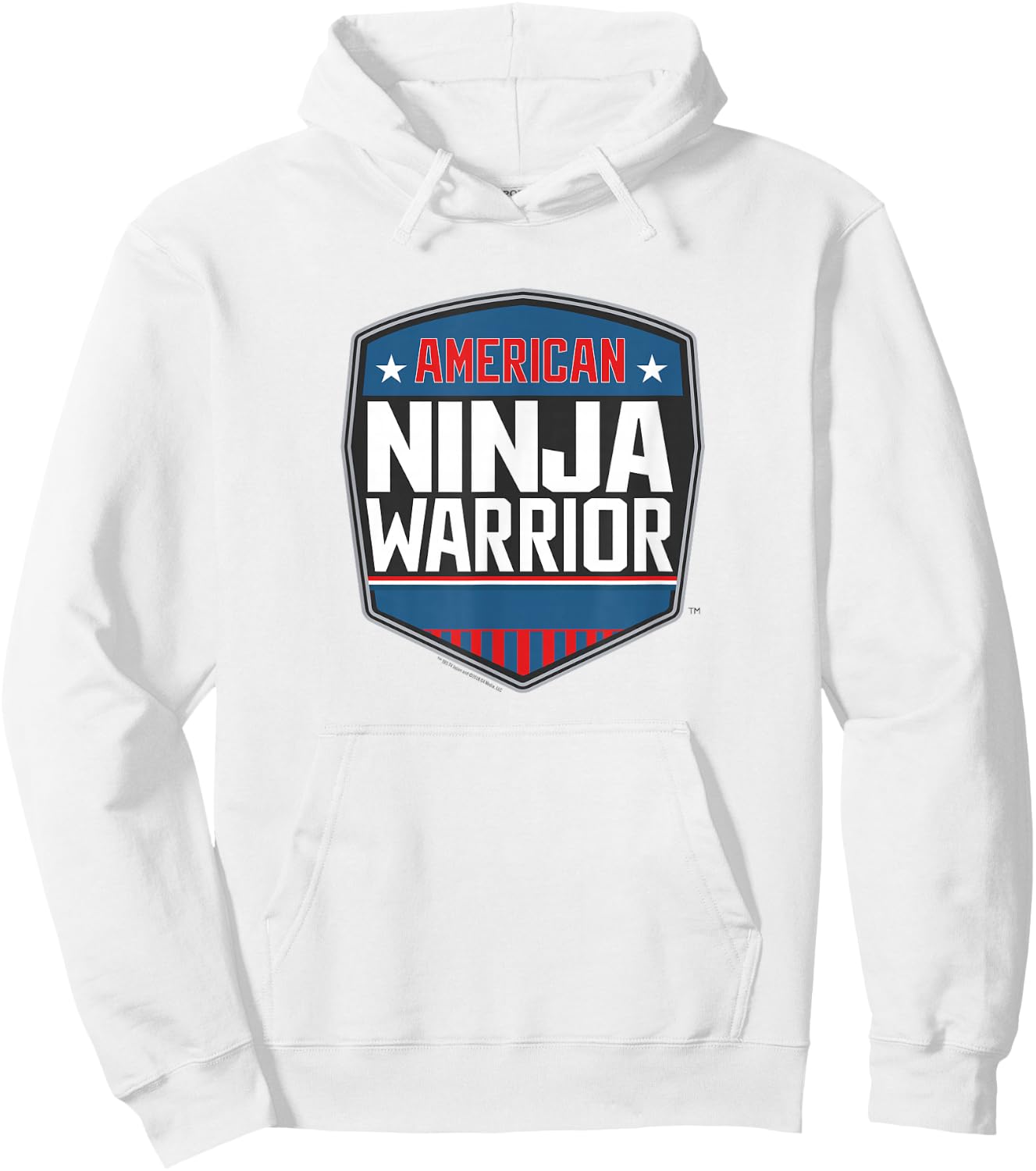 American Ninja Warrior Logo Standard Hoodie - Hoodie | White