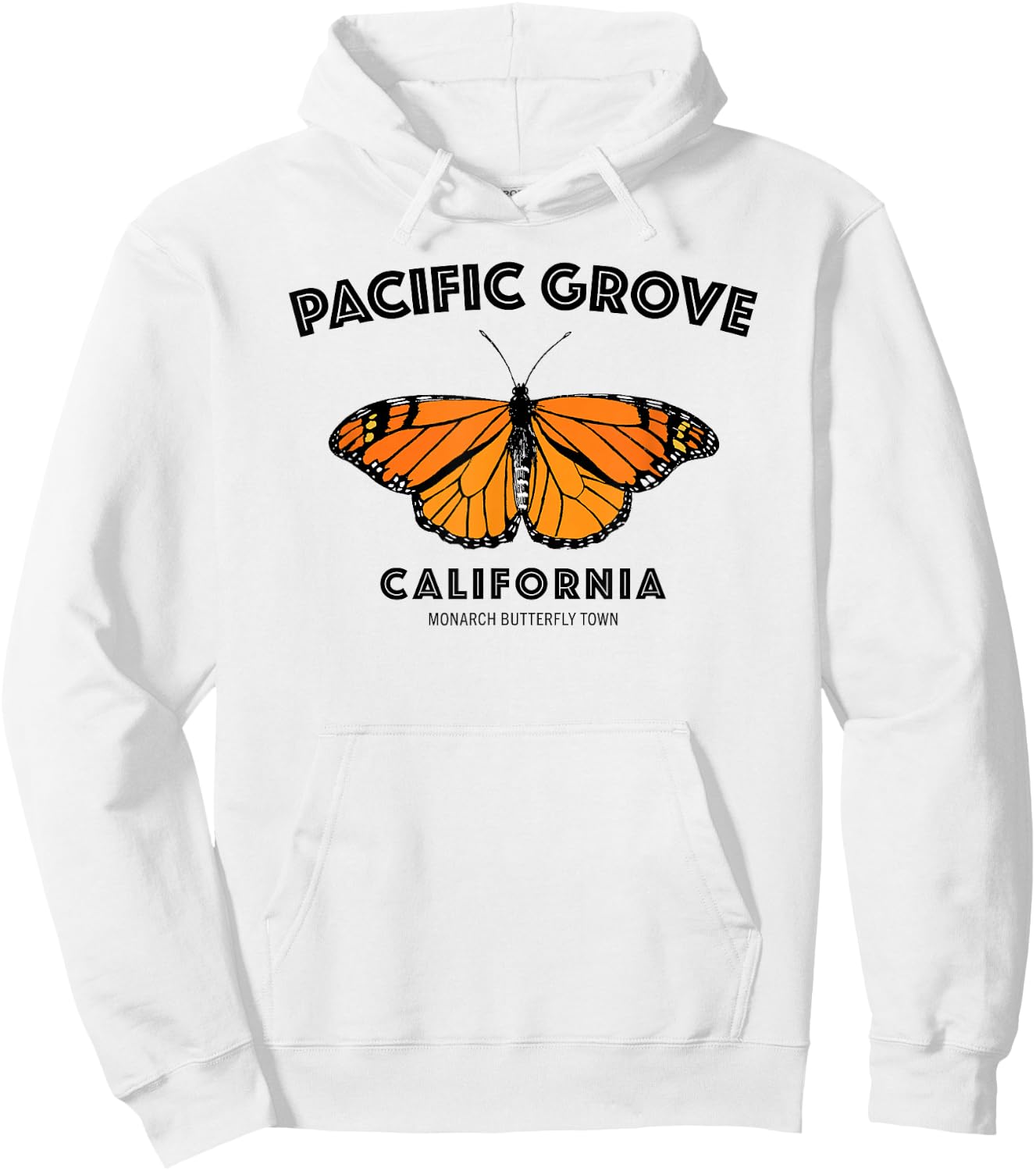 Pacific Grove California Monarch Butterfly Town Hoodie - Hoodie | White