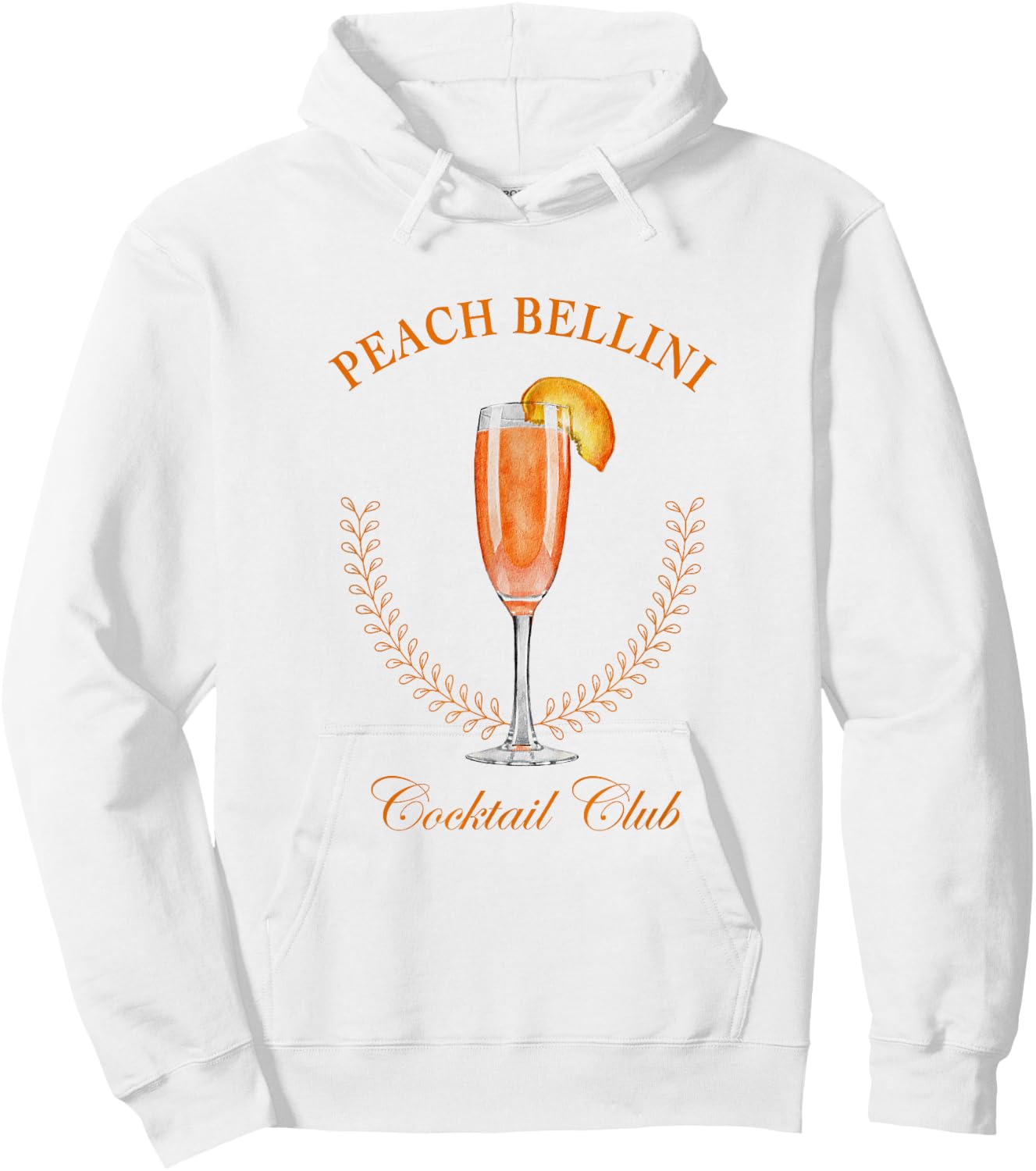Peach Bellini Cocktail Club Hoodie - Hoodie | White