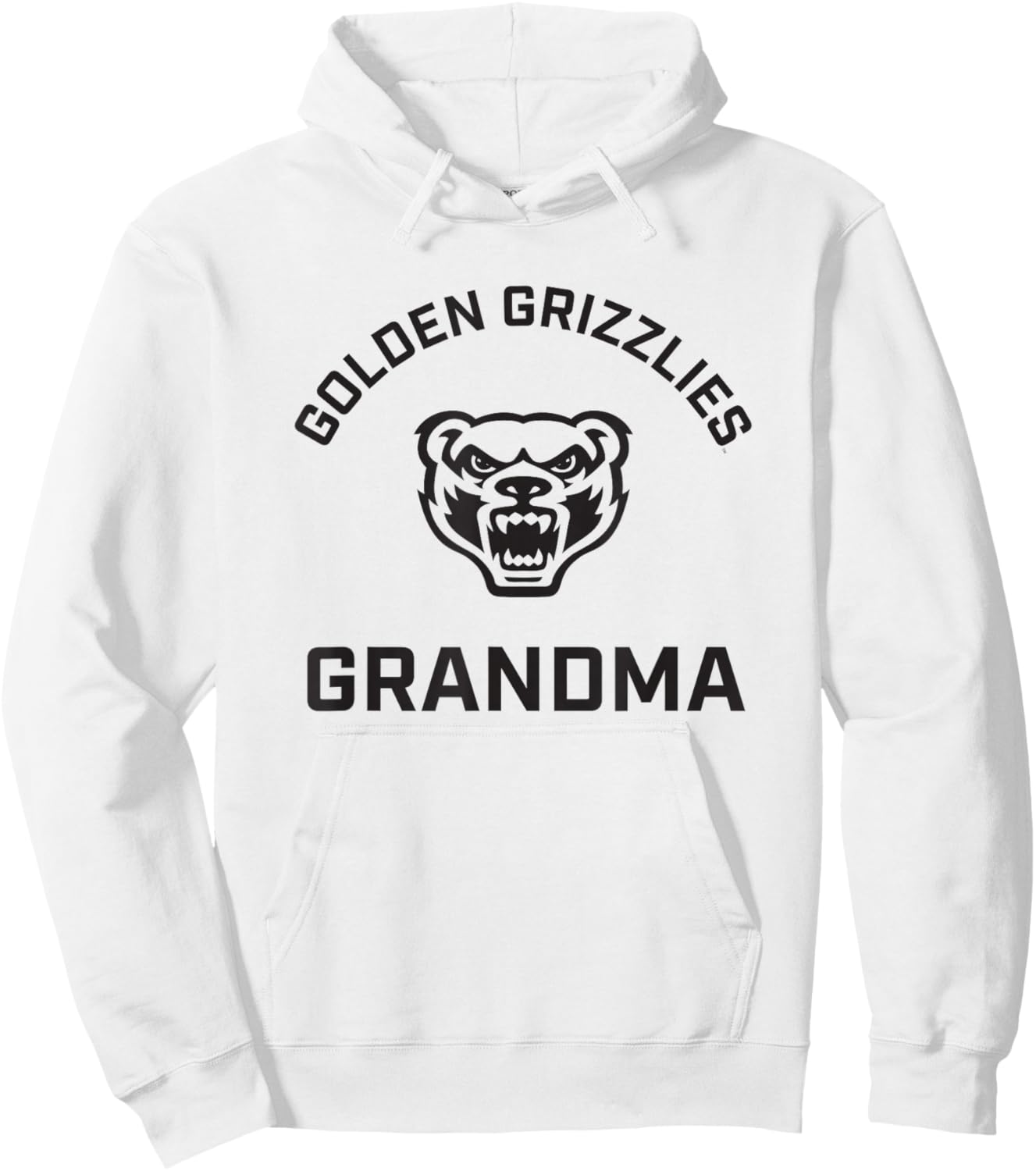 Oakland University Golden Grizzlies Arched Grandma Hoodie - Hoodie | White