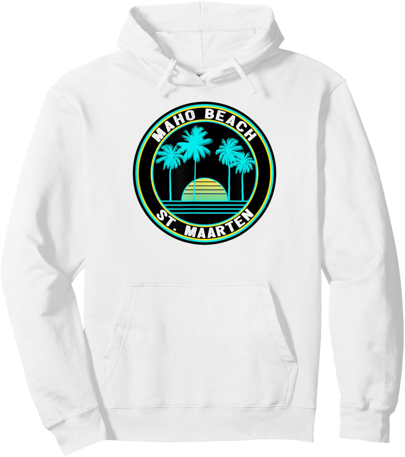 Maho Beach T Shirt Saint Maarten Caribbean Souvenir Women Kids Hoodie - Hoodie | White