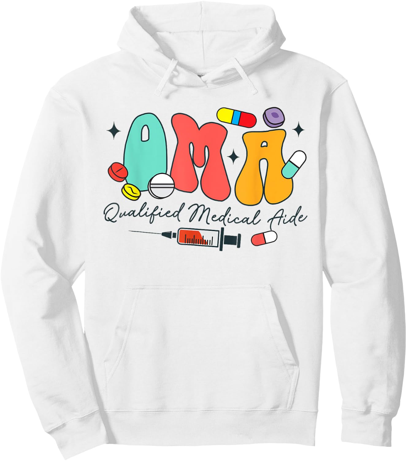 Certificated Medication Aide QMA Qualified Medical Aide Hoodie - Hoodie | White