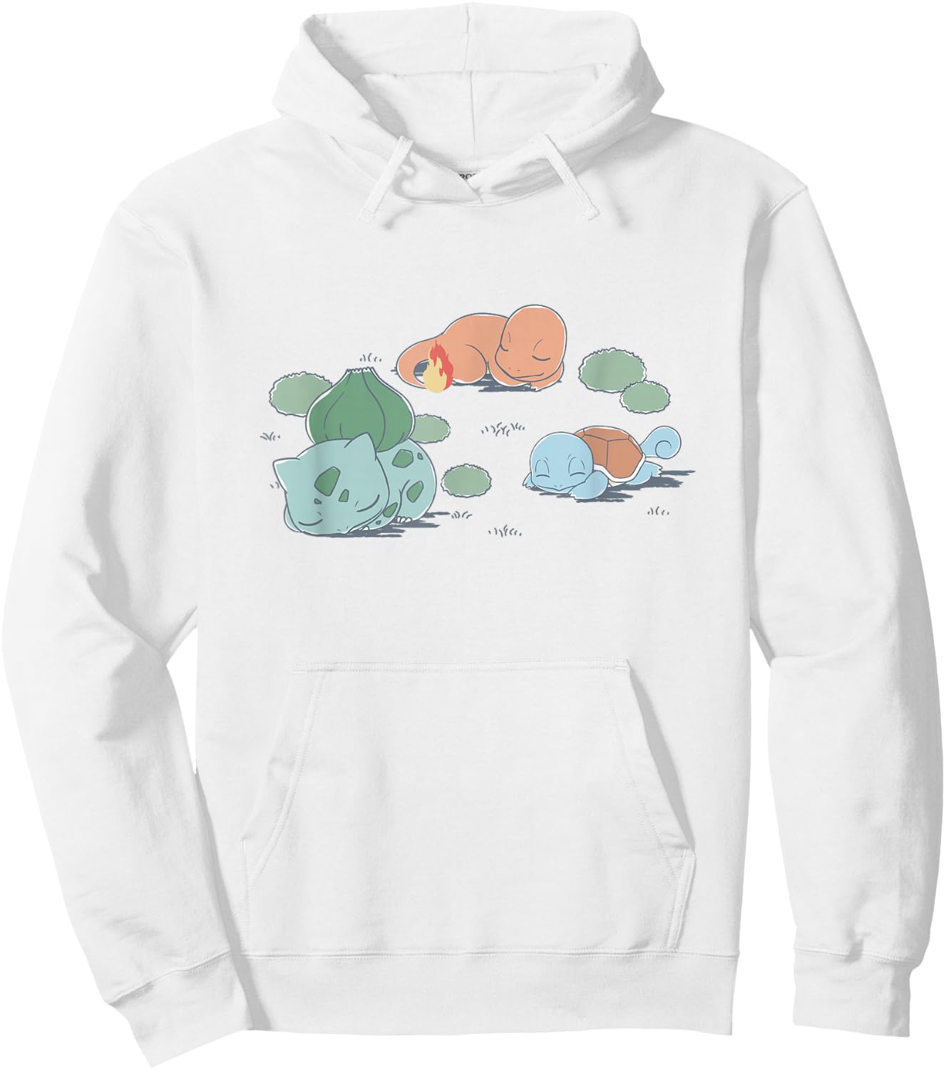 Pokémon Kanto Starters Taking A Nap Cute Retro Shot Hoodie - Hoodie | White