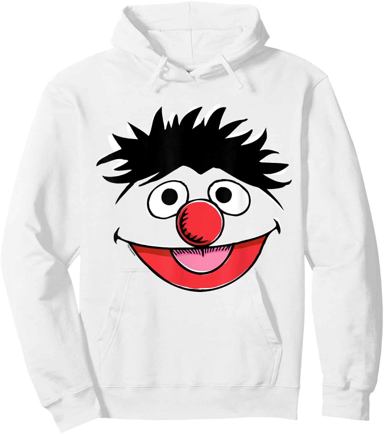 Sesame Street Ernie Retro Sketch Face Halloween Costume Hoodie - Hoodie | White