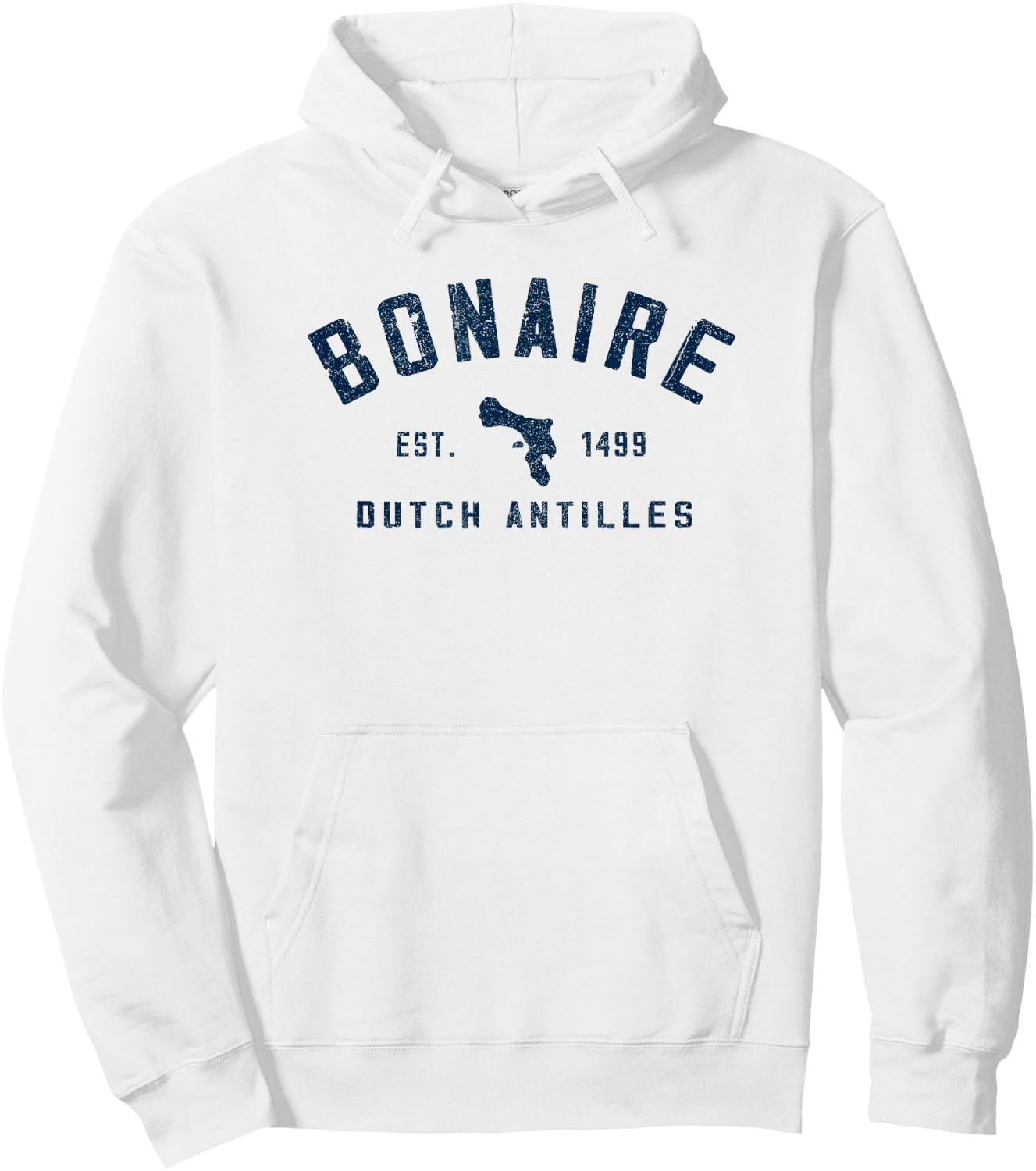Bonaire Est 1499 Holiday Souvenir Hoodie - Hoodie | White