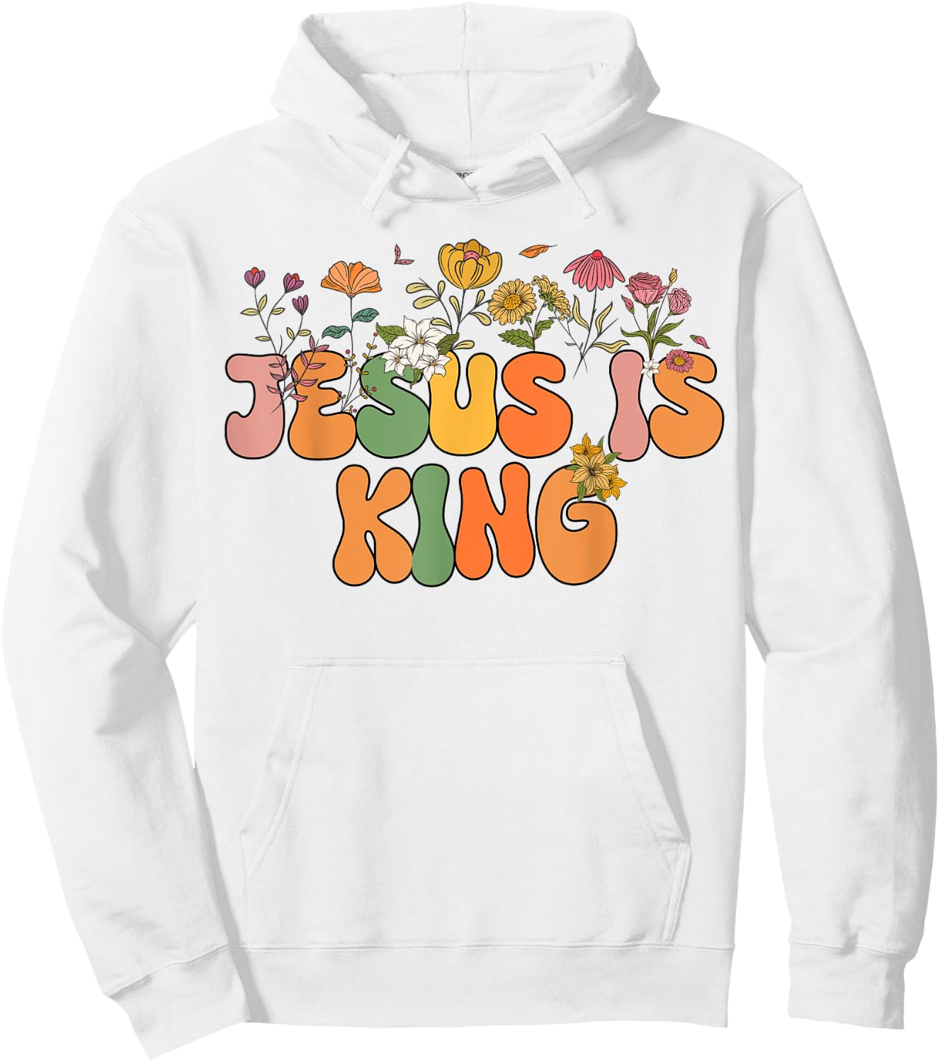 Kids Jesus Is King Christian I You Loves Women Toddler Girl Hoodie - Hoodie | White
