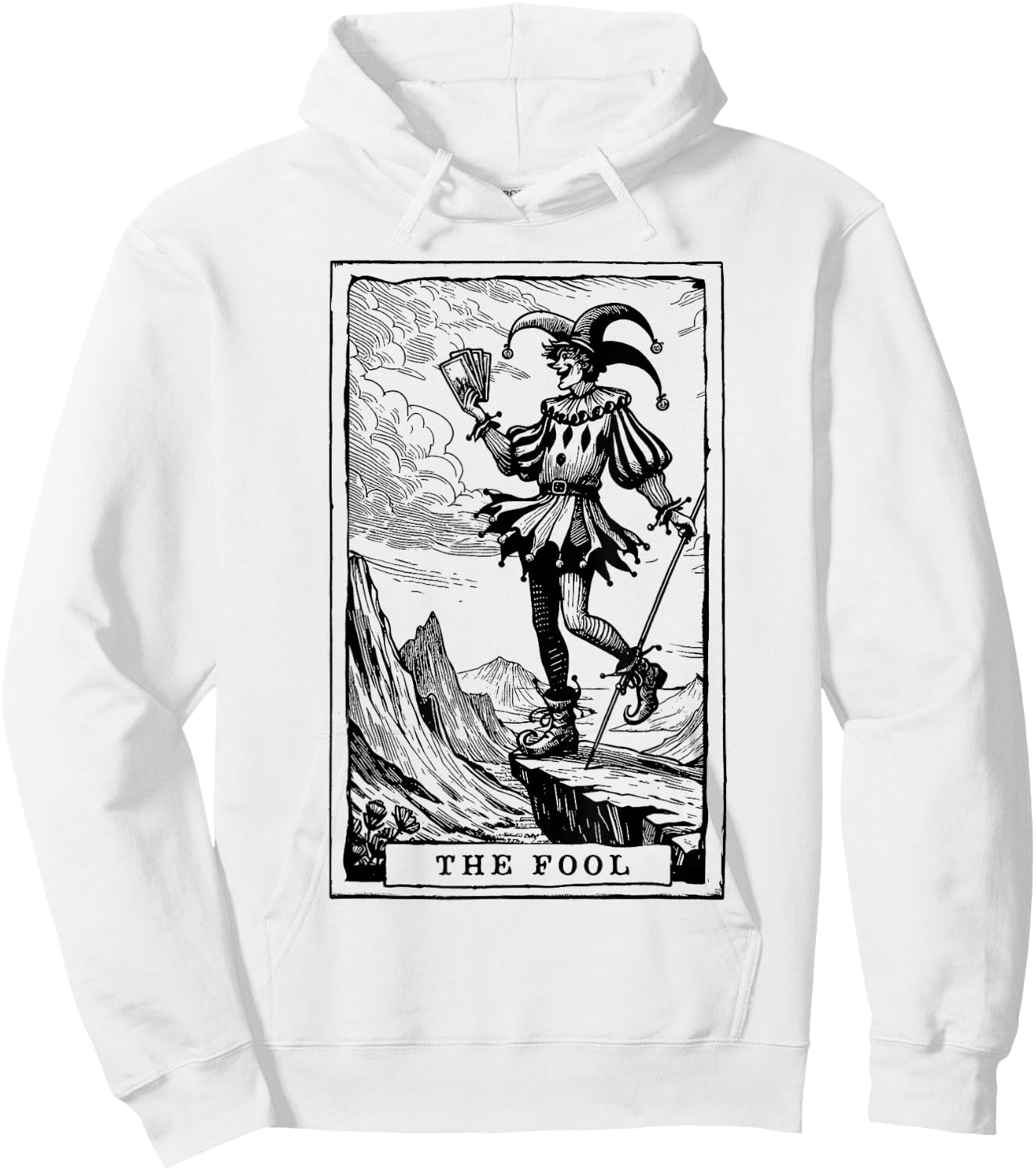 Tarot Card Shirt Jester The Fool Major Arcana Tarot Card Hoodie - Hoodie | White
