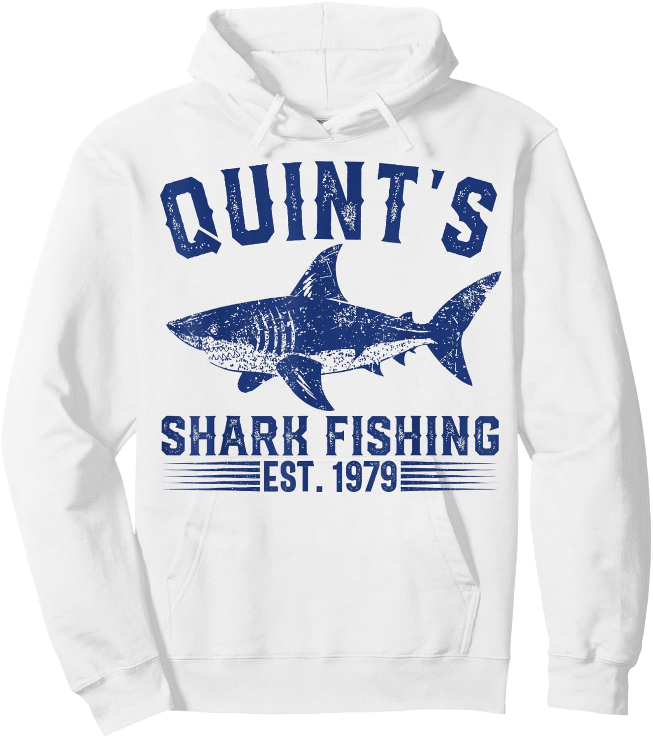Vintage Quint's Shark Fishing 1979 Retro Fisher Birthday Hoodie - Hoodie | White