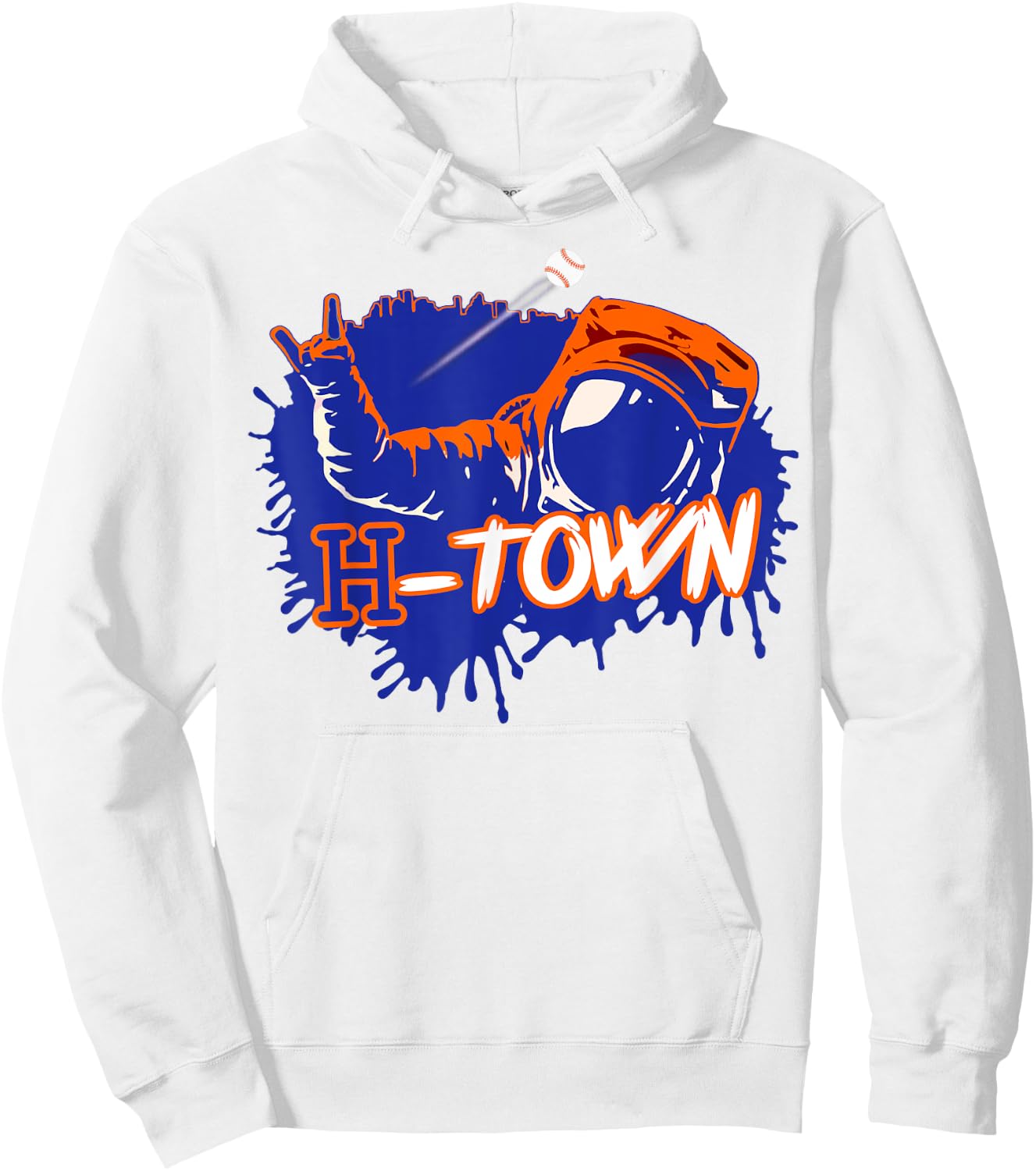Houston Texas Astronaut H-Town Hand Sign - Houston Baseball Hoodie - Hoodie | White