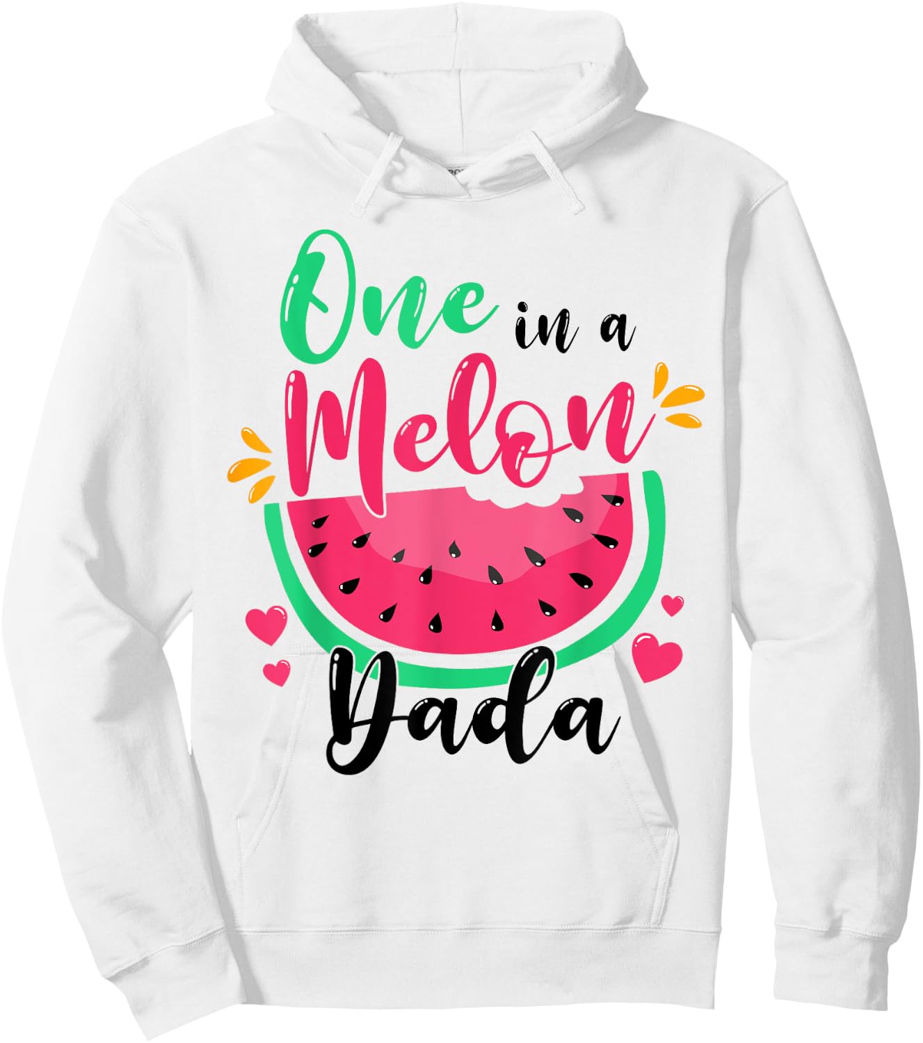 One in a Melon Dada Summer Birthday Party Matching Family Hoodie - Hoodie | White