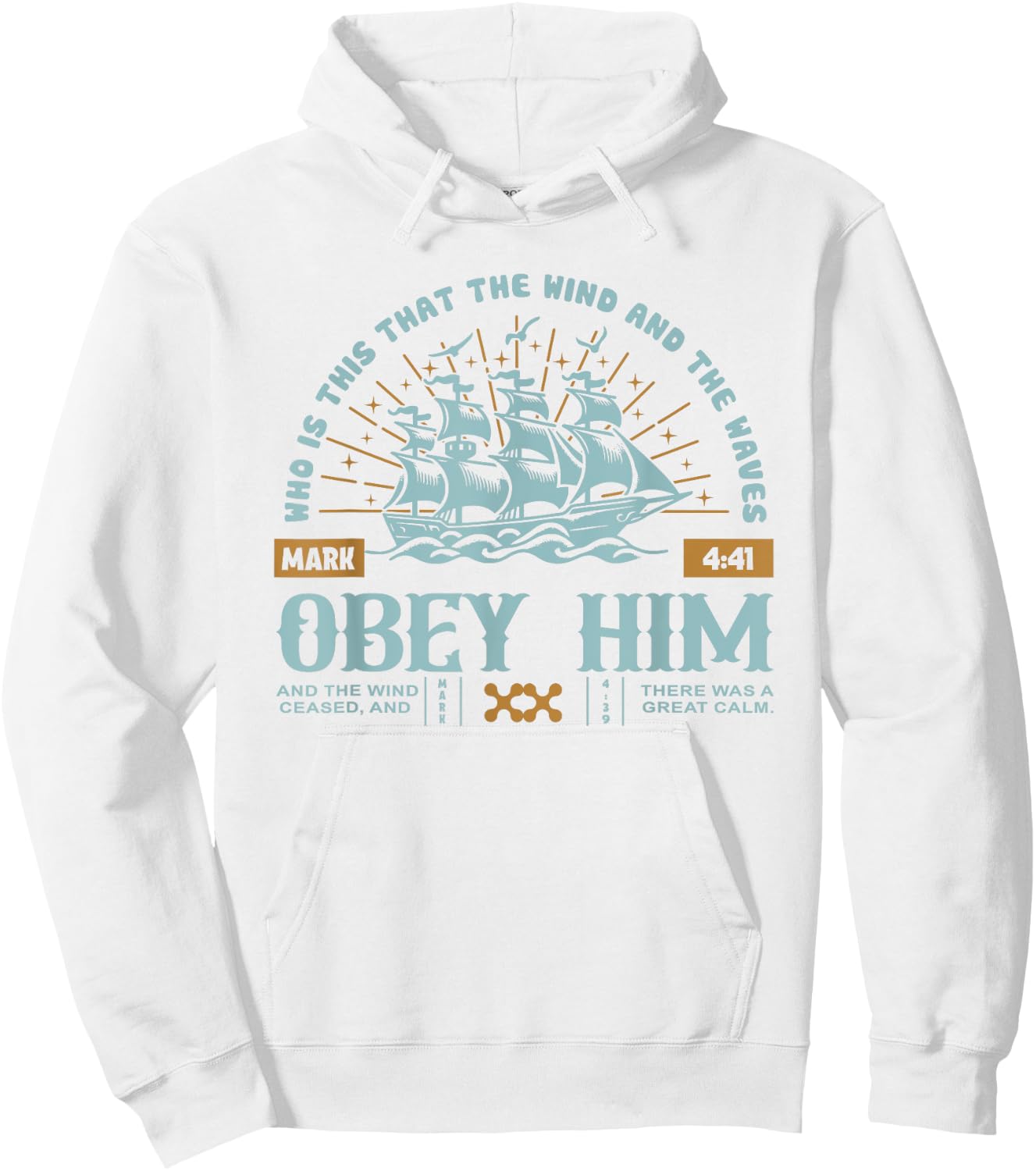 Christian Who Is This That the Wind and the Waves Obey Him Hoodie - Hoodie | White
