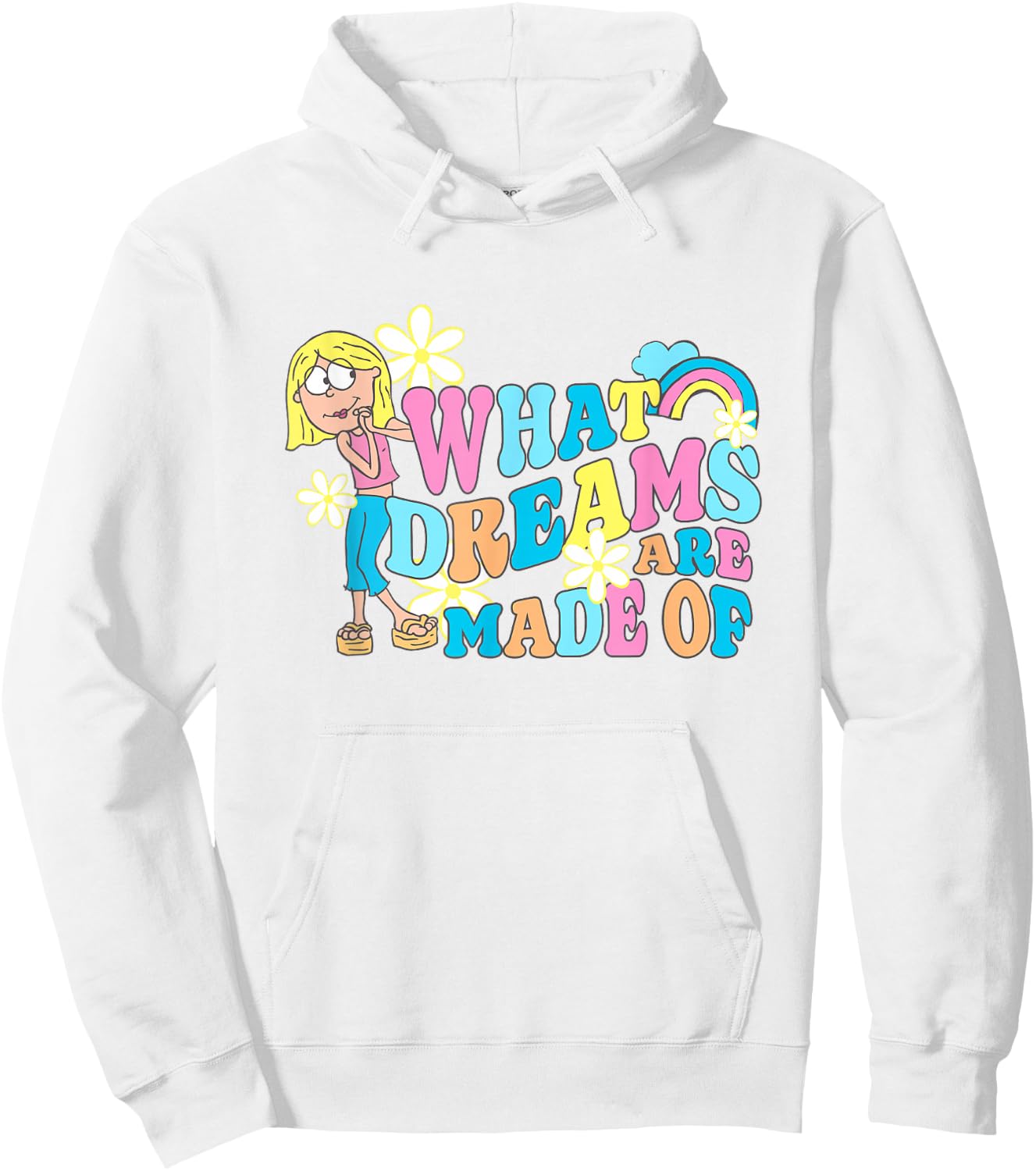 Disney Lizzy McGuire What Dreams Are Made Of Iconic Big Logo Hoodie - Hoodie | White