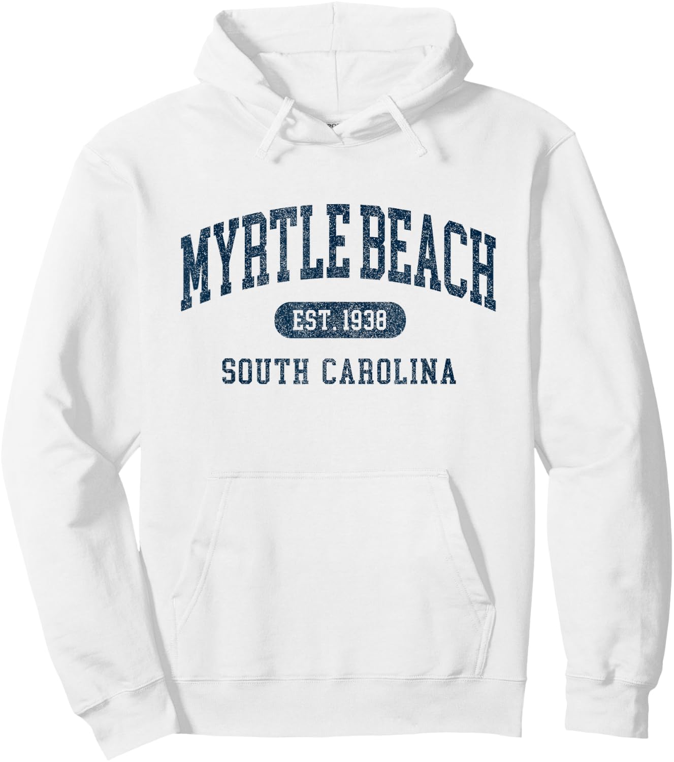 Myrtle Beach South Carolina Established Souvenir Hoodie - Hoodie | White