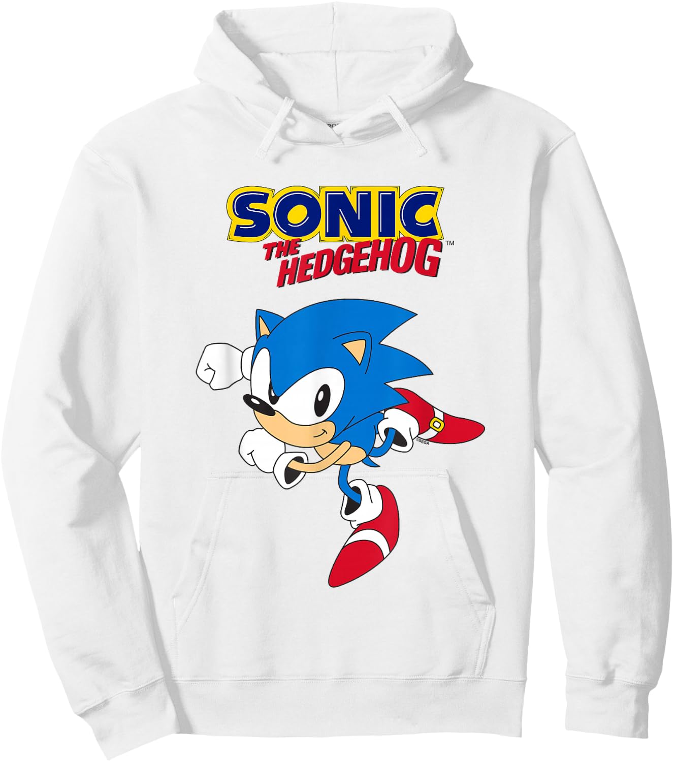 Sonic The Hedgehog Classic Sonic Running Cool Shot Hoodie - Hoodie | White