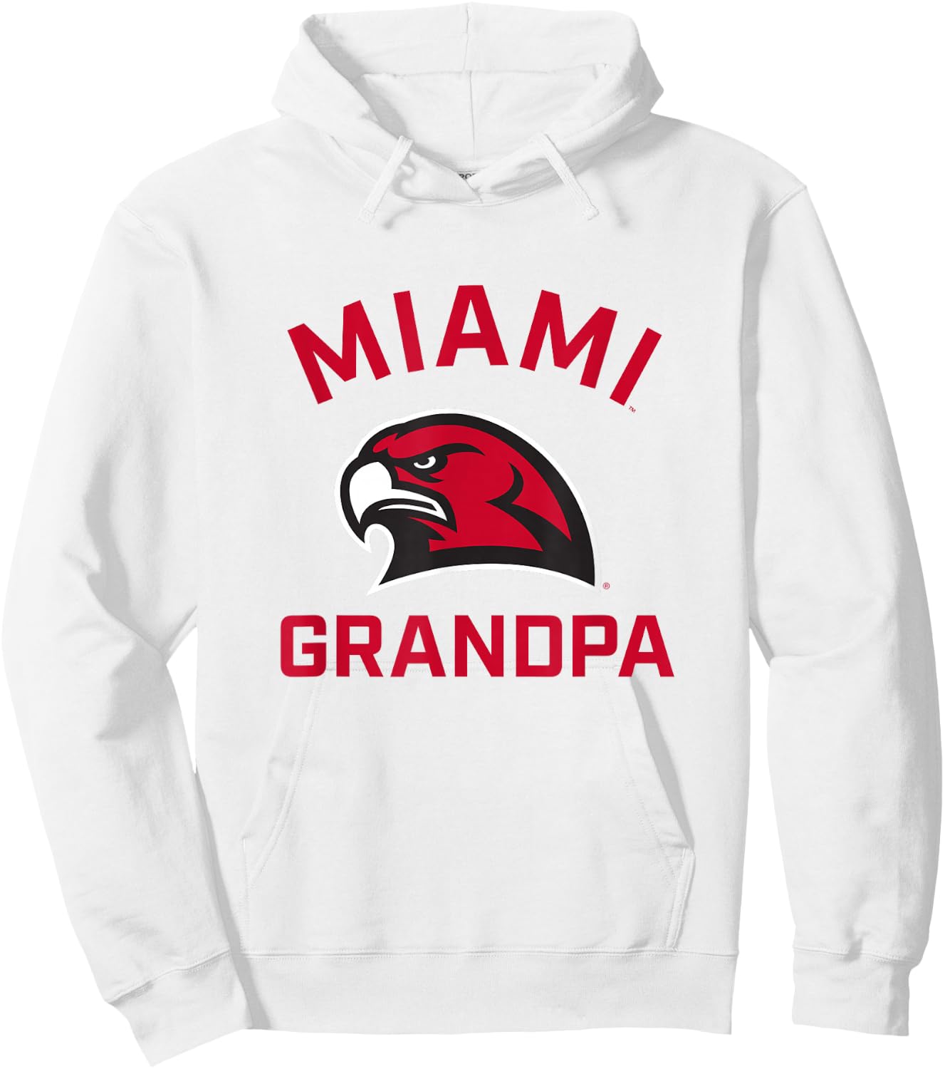 Miami University Ohio Redhawks Arched Grandpa Hoodie - Hoodie | White