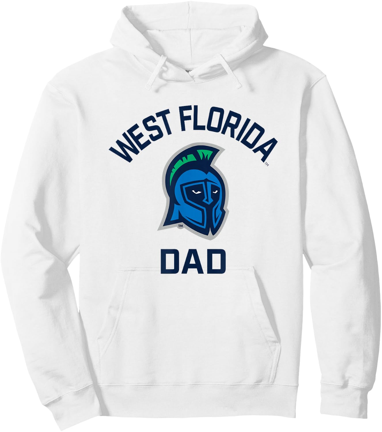 University of West Florida UWF Argonauts Arched Dad Hoodie - Hoodie | White