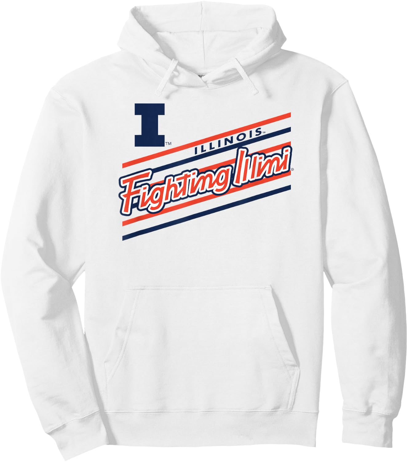 Illinois Fighting Illini Retro Performer Gray Hoodie - Hoodie | White