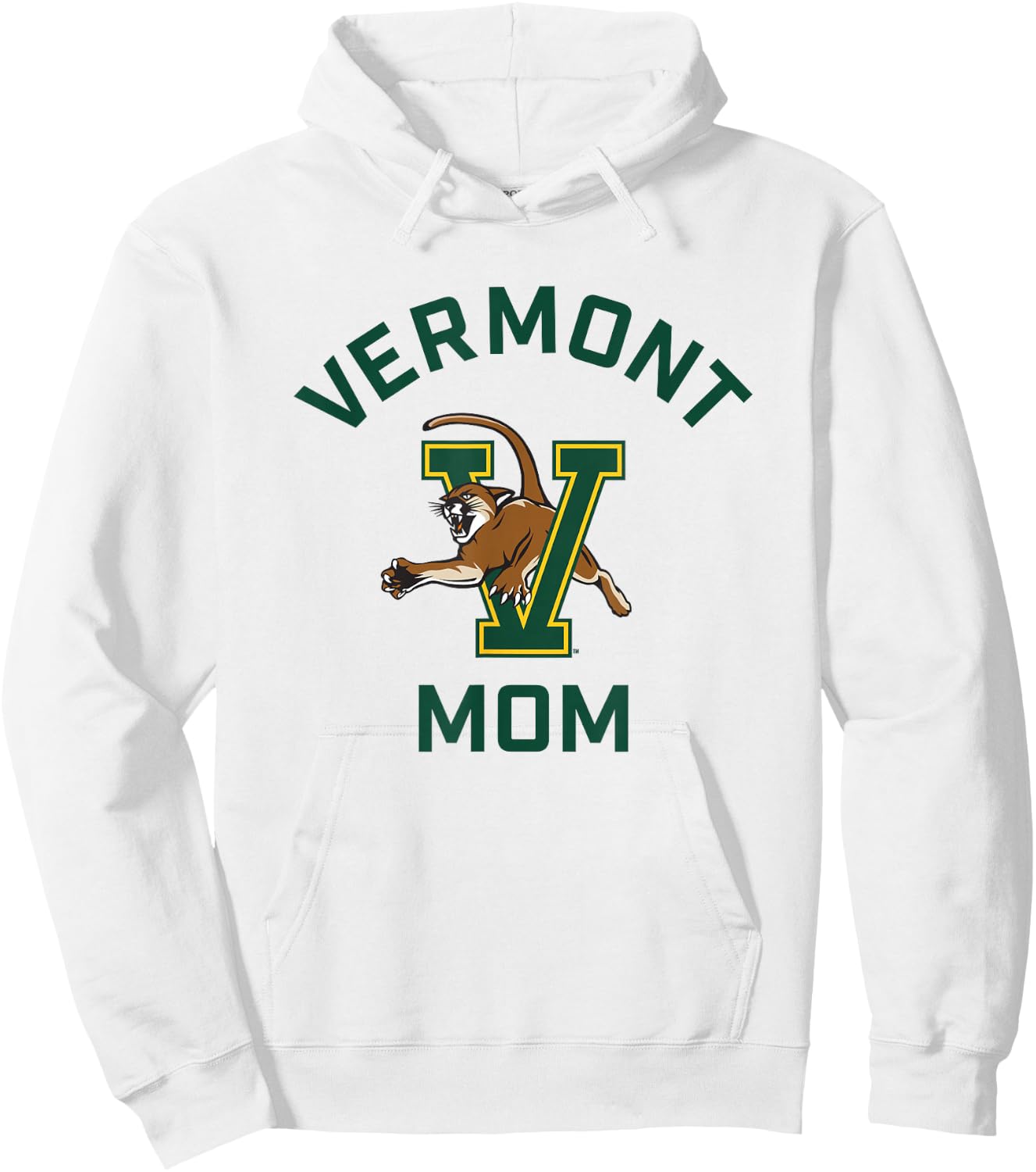 University of Vermont Catamounts Arched Mom Hoodie - Hoodie | White