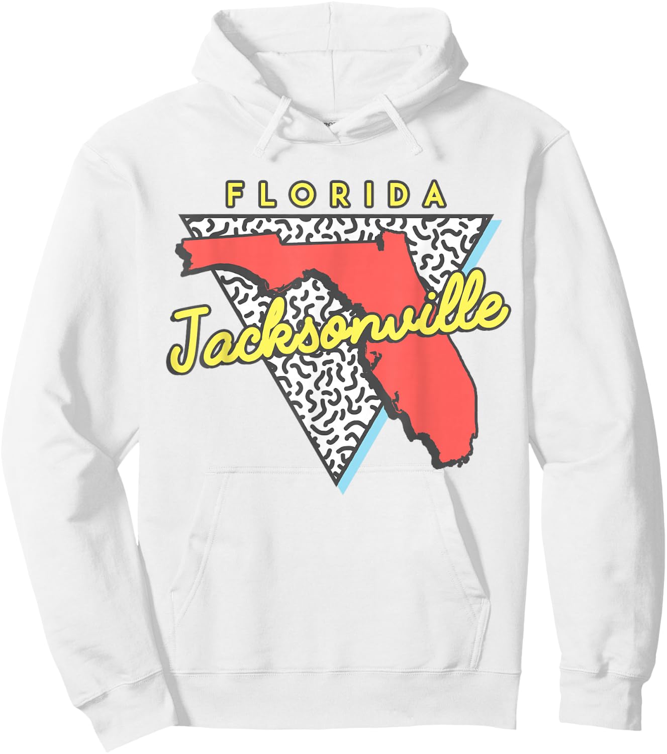 Jacksonville Florida T Shirt 80s Design Souvenirs Hoodie - Hoodie | White
