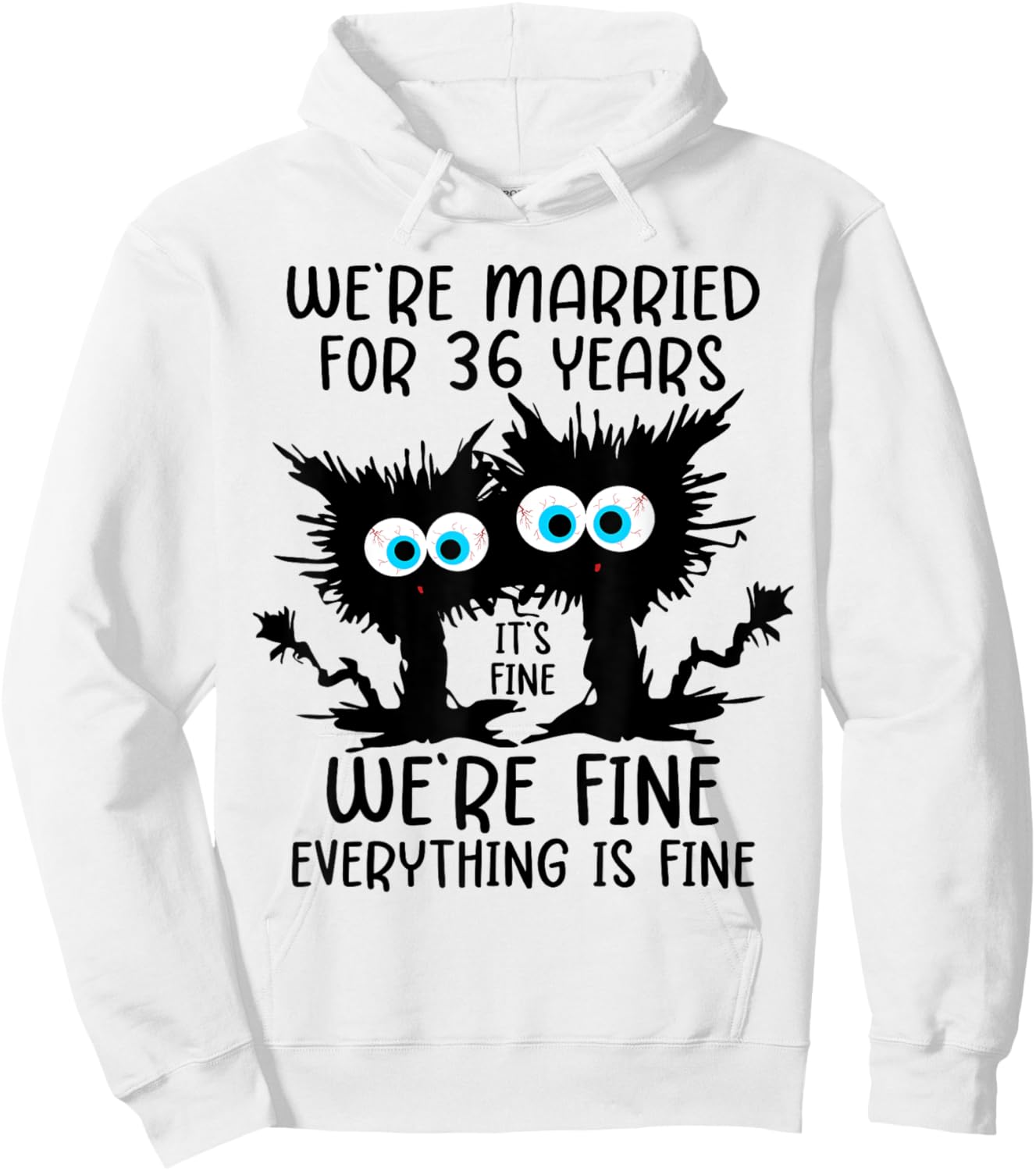 We're Married For 36 Years Hoodie - Hoodie | White