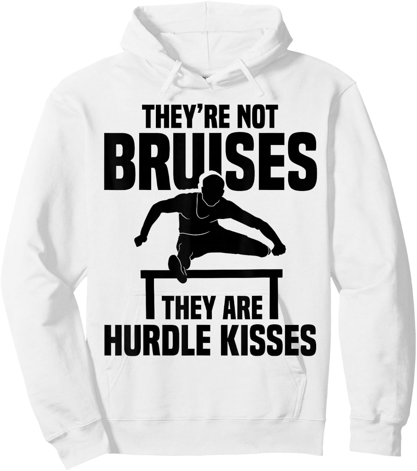 Track & Field Hurdles Shoes Hurdles Spikes Men Hurdler Hoodie - Hoodie | White