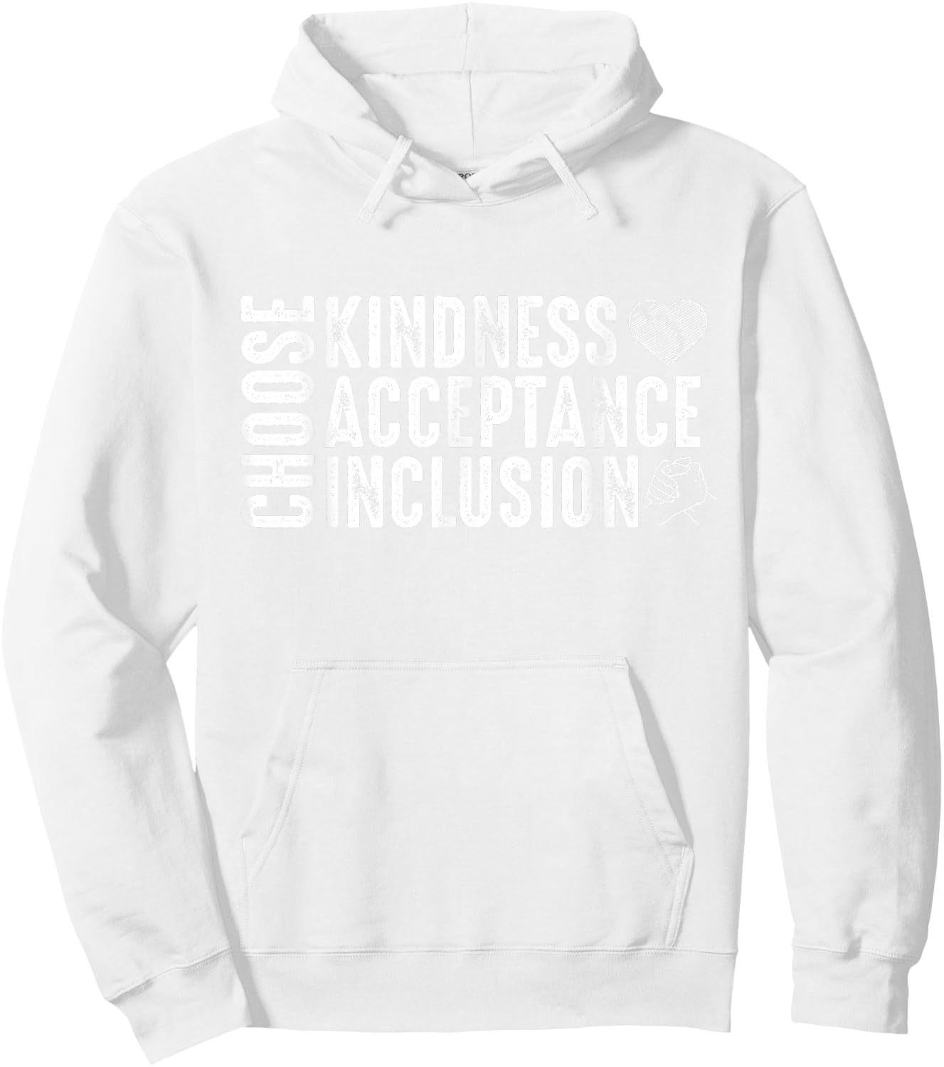Choose Kindness Acceptation Inclusion Unity Day Orange Kids Hoodie - Hoodie | White