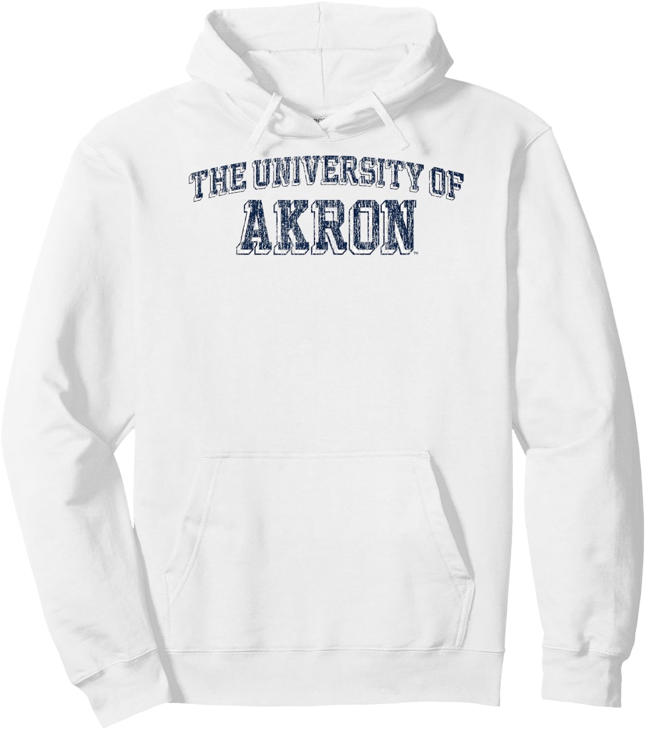 Akron Zips Retro Arch Gray Officially Licensed Hoodie - Hoodie | White